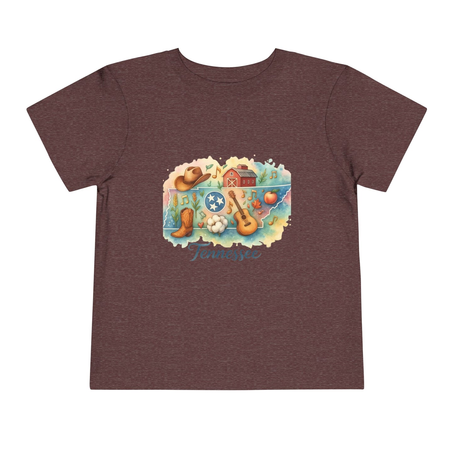 Toddler Tee Tennessee Watercolor Illustration