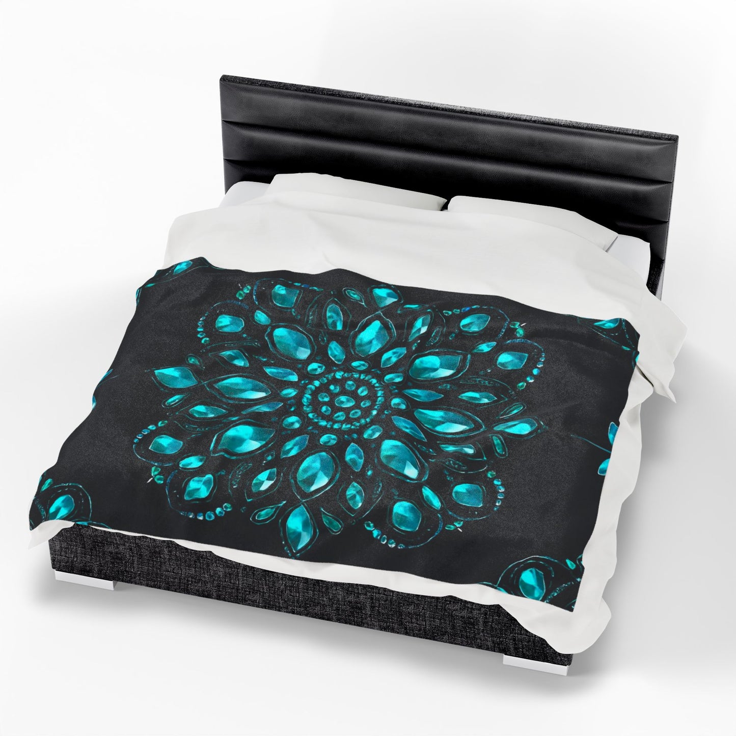 Luxe Velveteen Plush Blanket - Cozy Home Decor, Mandala Design, Gift for Her, Perfect for Winter, Soft Throw Blanket