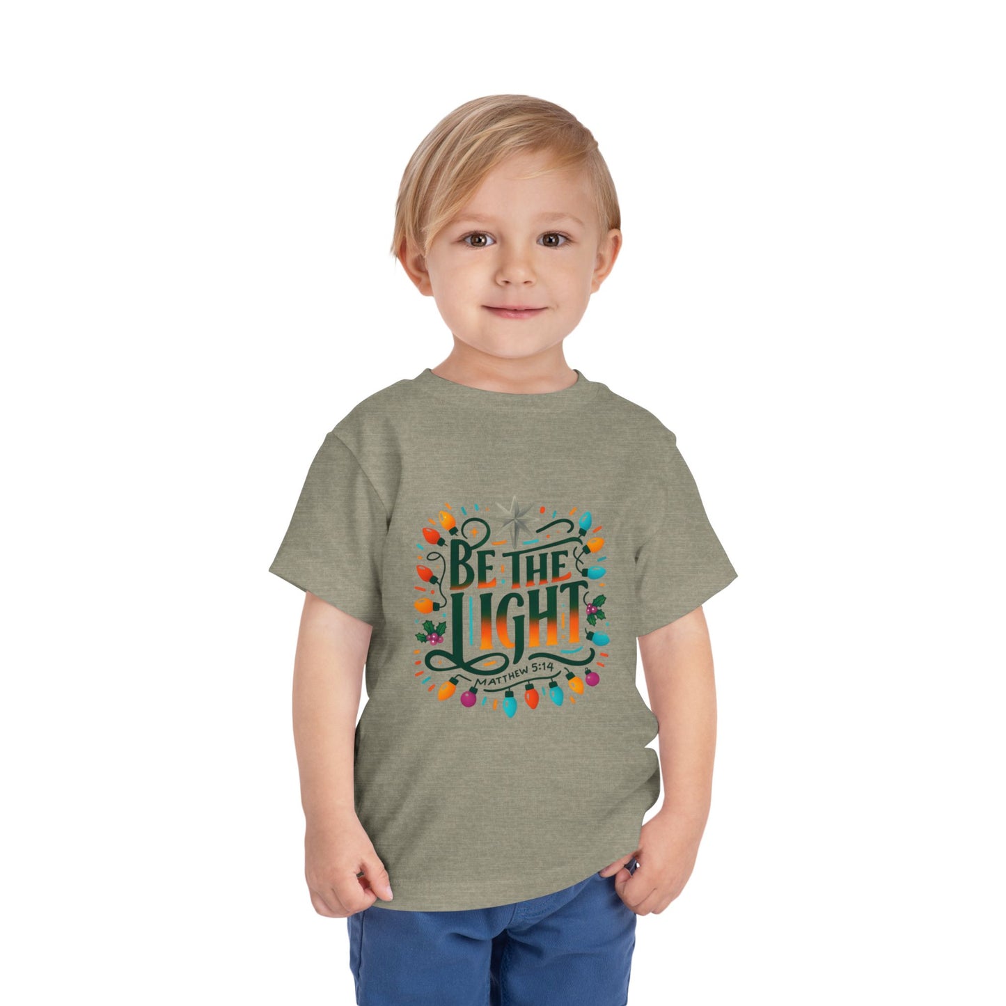 Christmas Toddler Tee - BE THE LIGHT, Matthew 5:14