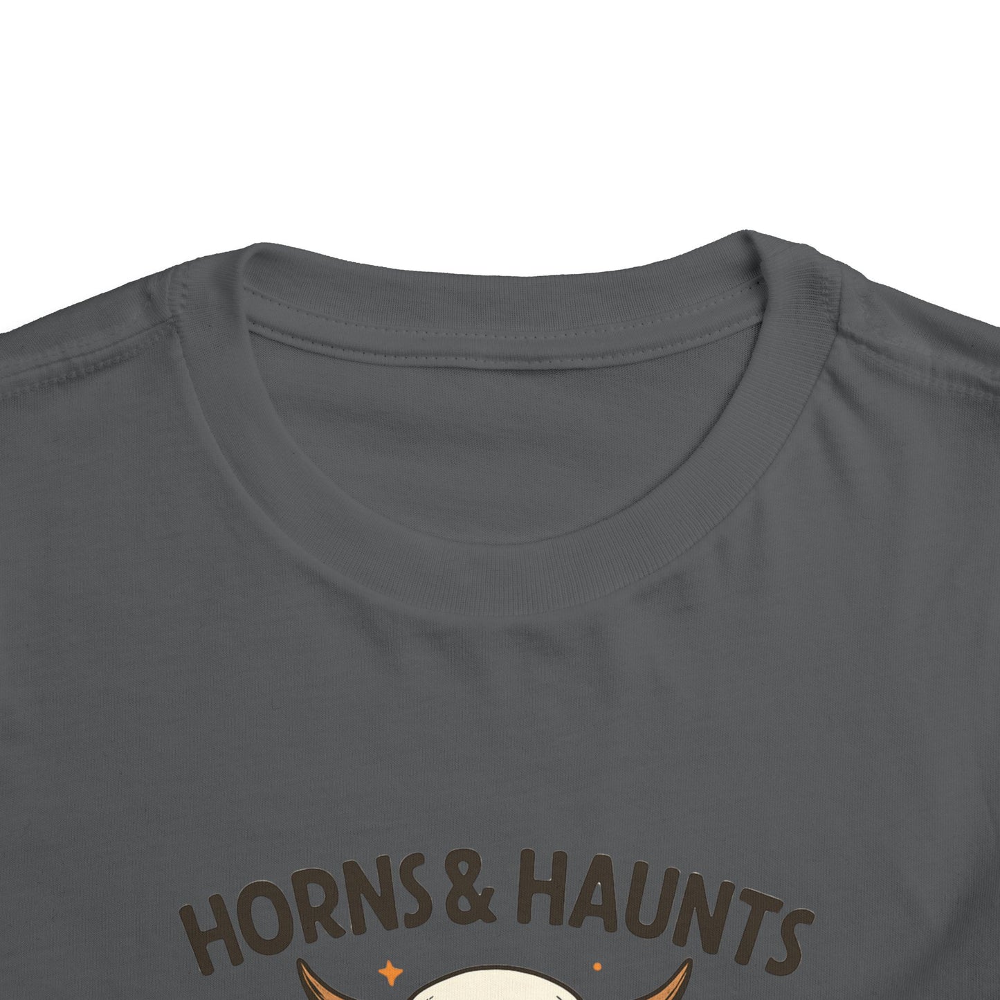 Horns & Haunts Highland Cow Toddler Halloween Tee