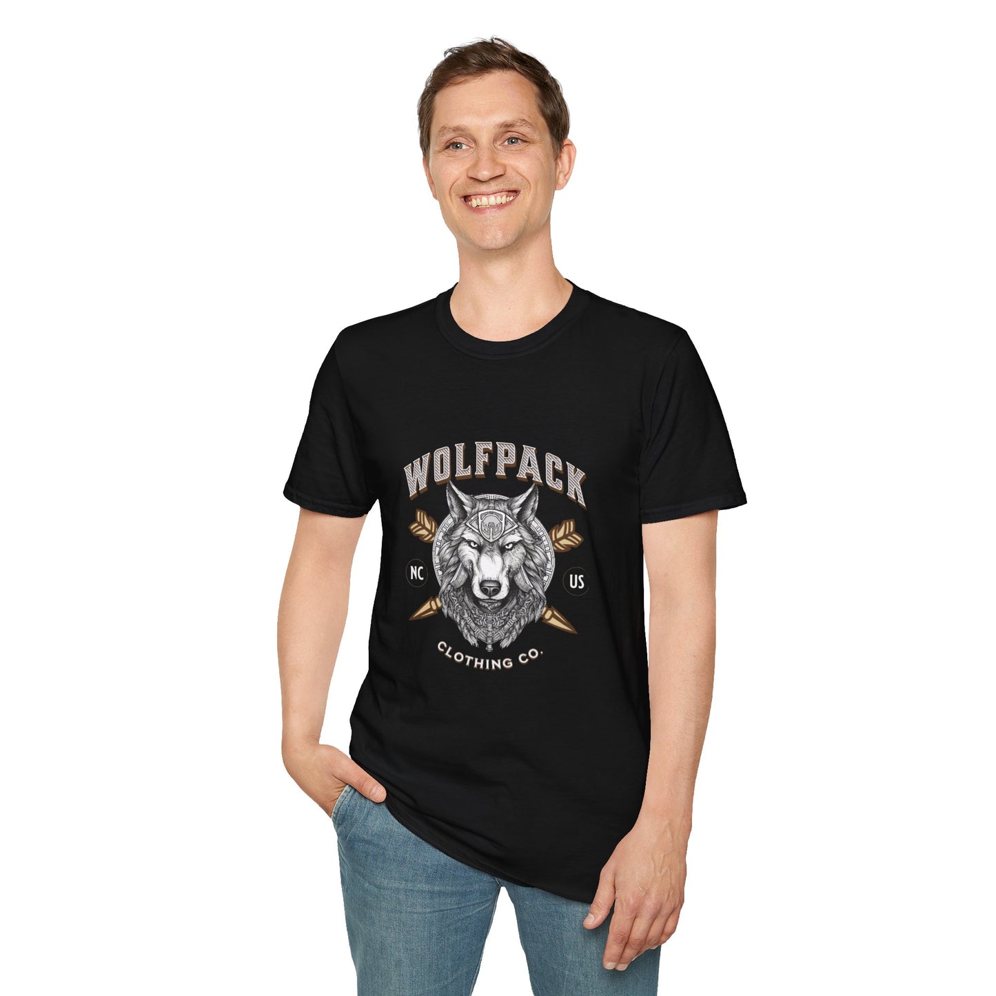Wolfpack Graphic Unisex T-Shirt, Casual Wear, Gift for Nature Lovers, Outdoorsy Shirt, Unique Wolf Design, Perfect for Hiking