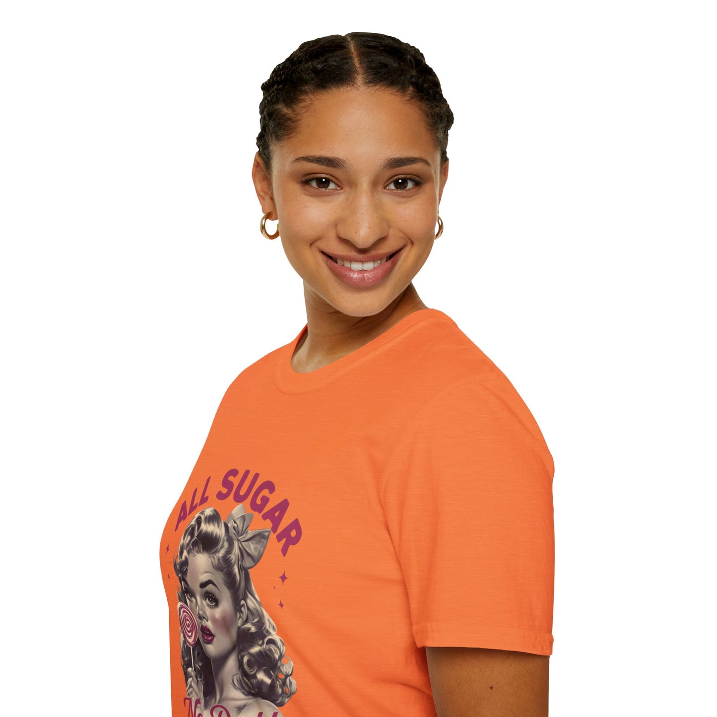 Graphic Tee - All Sugar No Daddy Print Women's Softstyle T-Shirt
