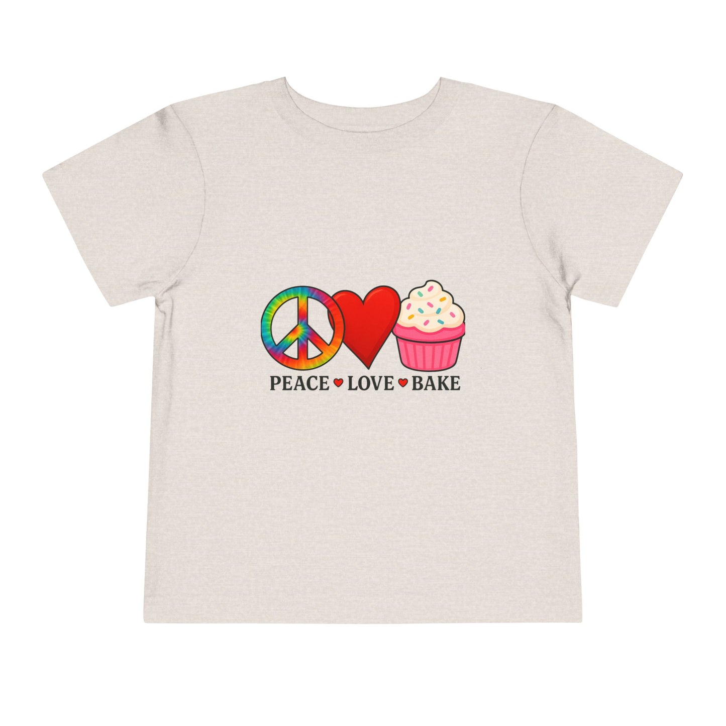 Peace Love Bake Toddler Christmas Tee