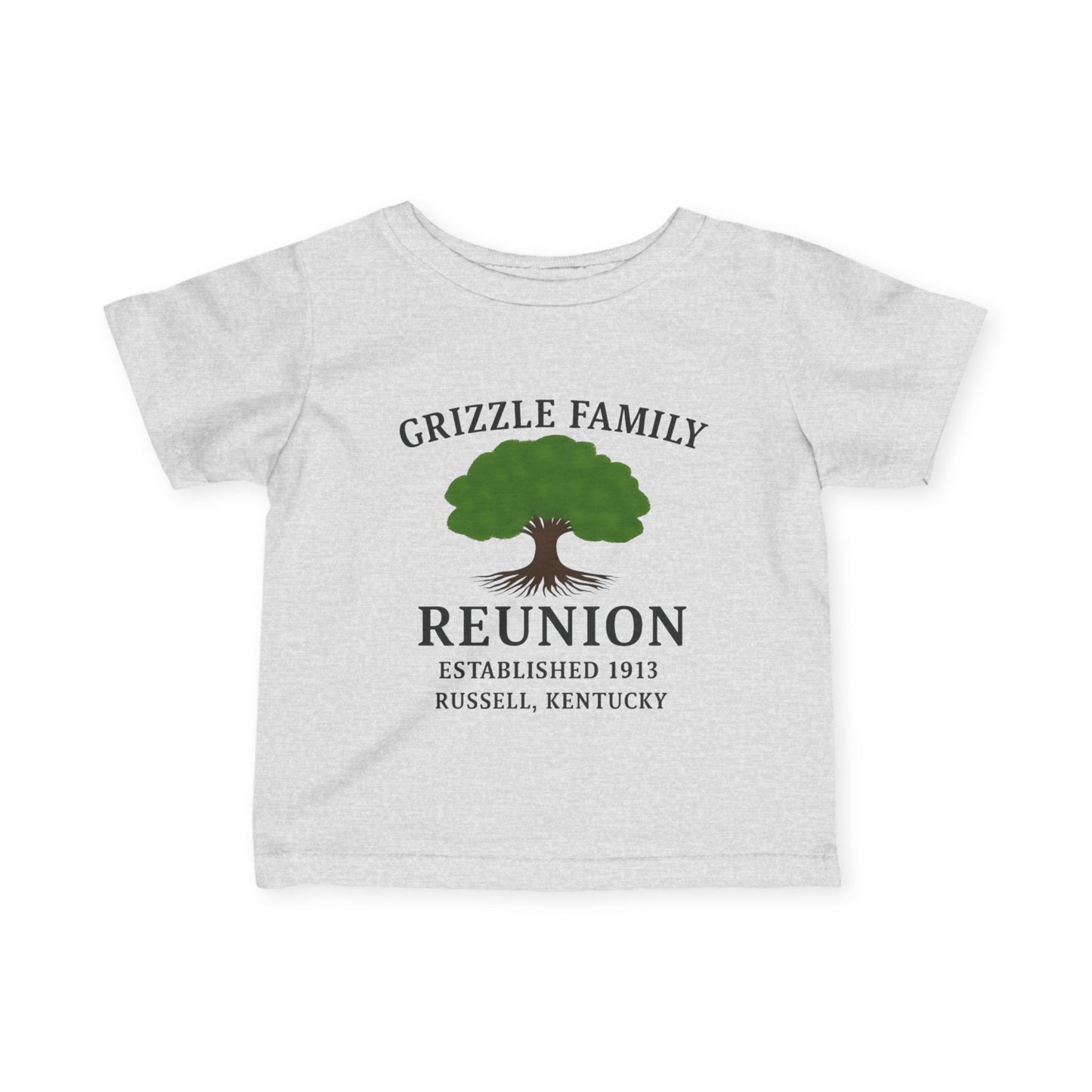 Grizzle Family Reunion Infant Tee, Baby Tee, Personalized Family Shirt, Cute Kid's Apparel, Gift for New Parents, Celebration Outfit