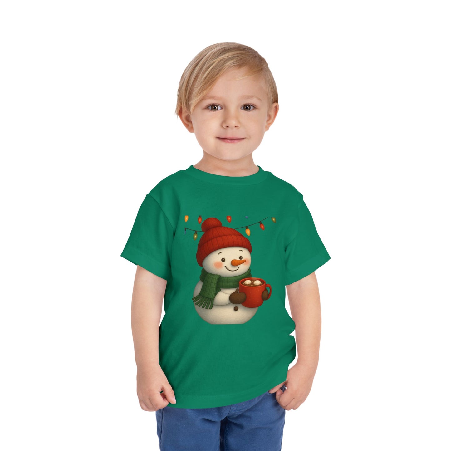 Snowman & Hot Chocolate Toddler Christmas Tee