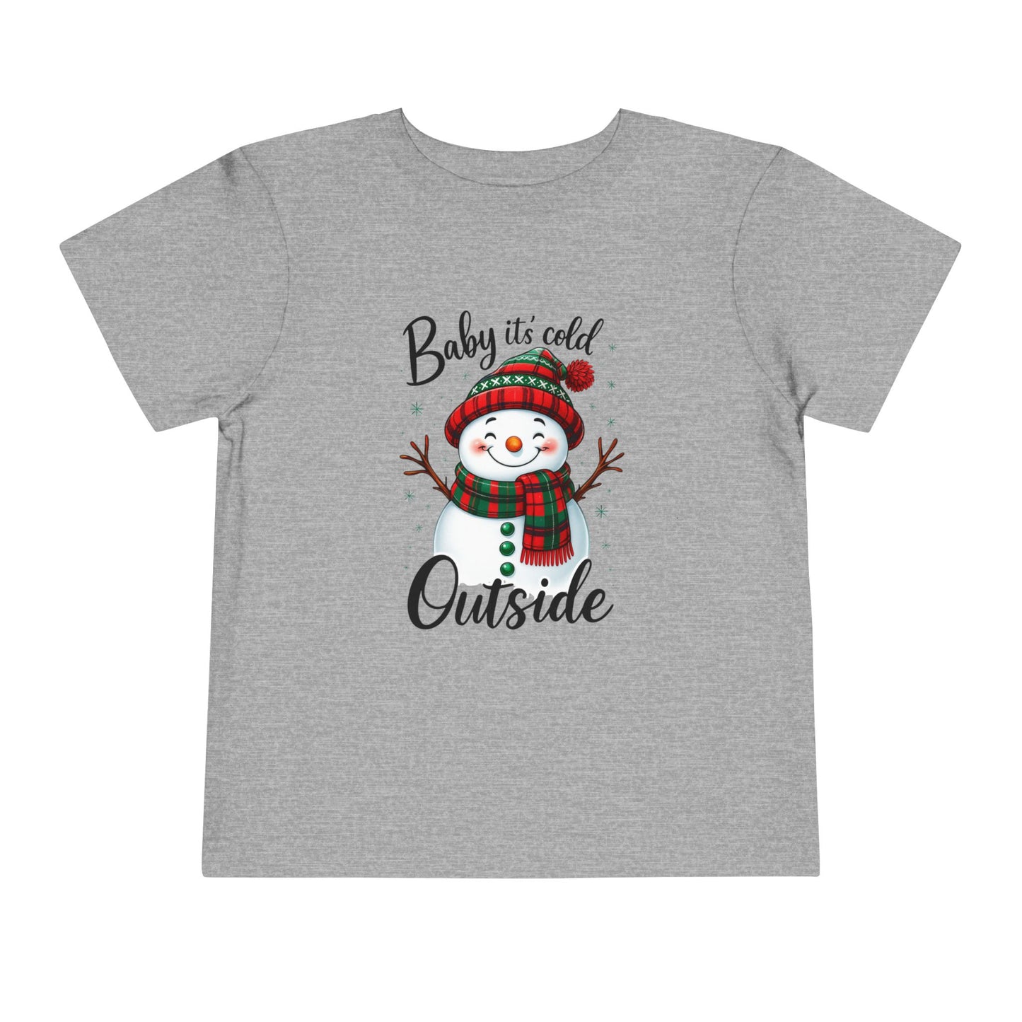 Baby It's Cold Outside Snowman Toddler Christmas Tee