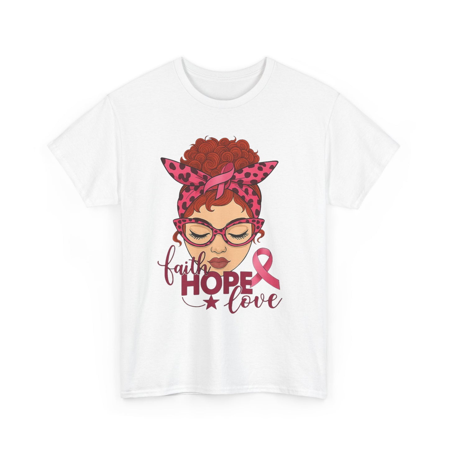 Hope, Faith & Love: Pink Ribbon Awareness Tee