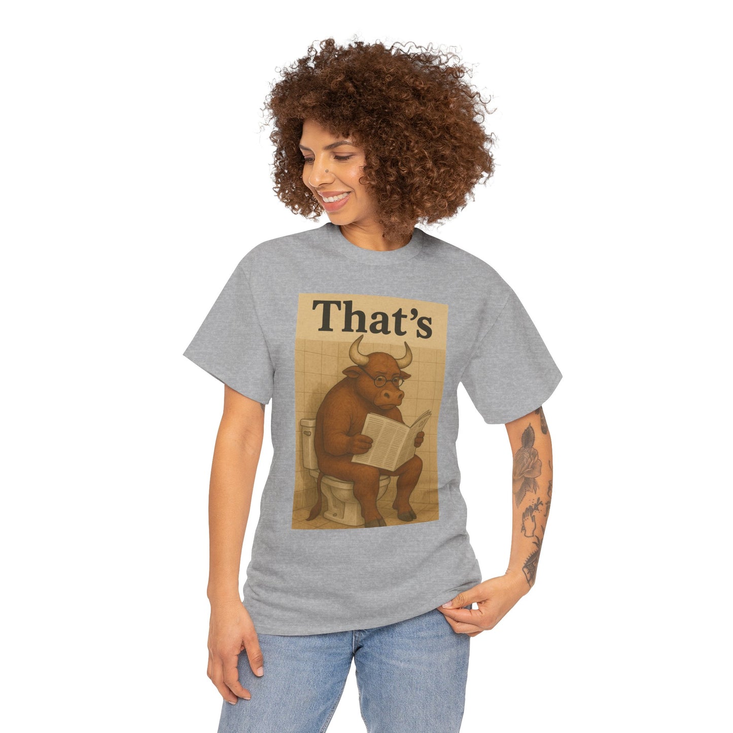 Bull on Toilet Unisex Tee