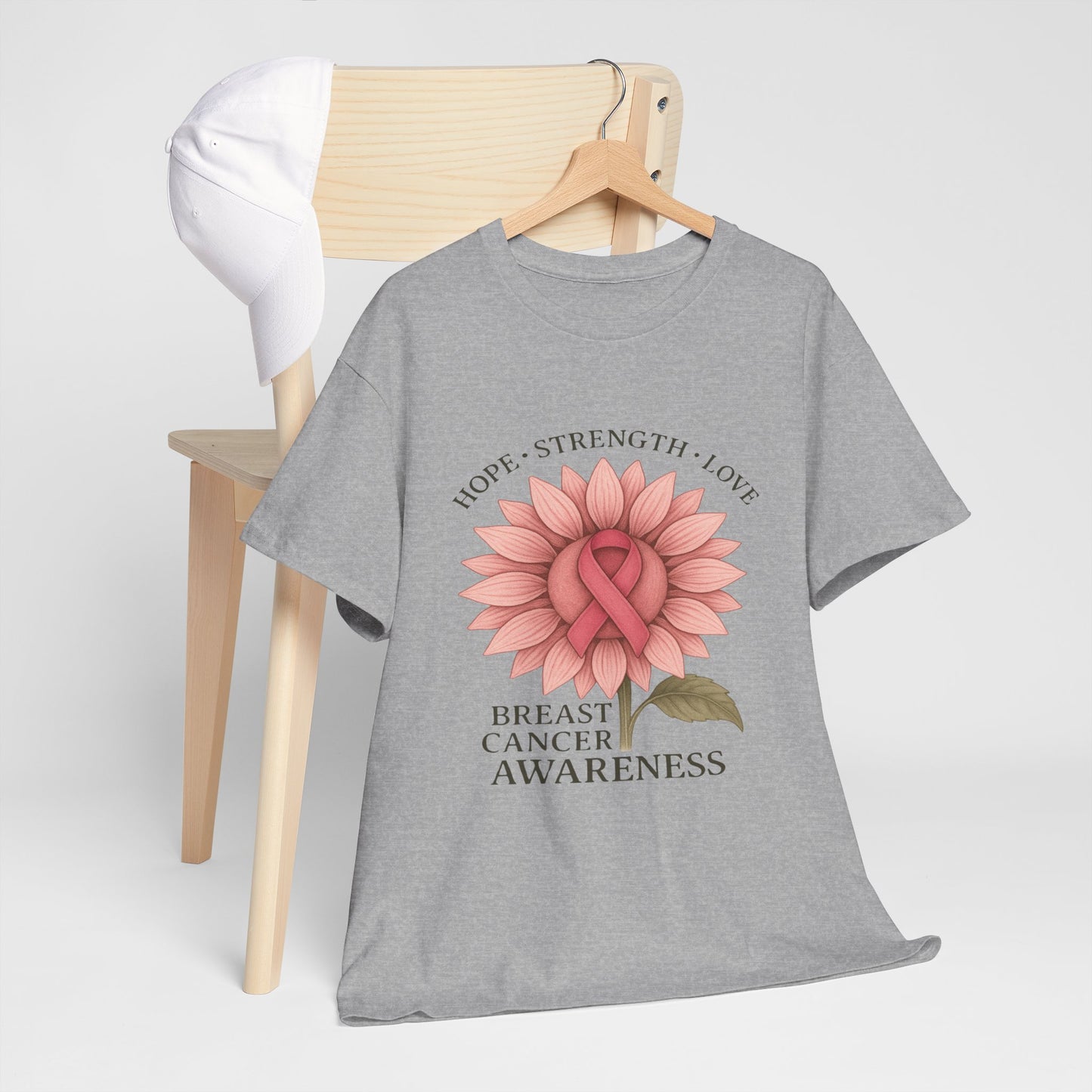Hope Flower Breast Cancer Awareness Tee