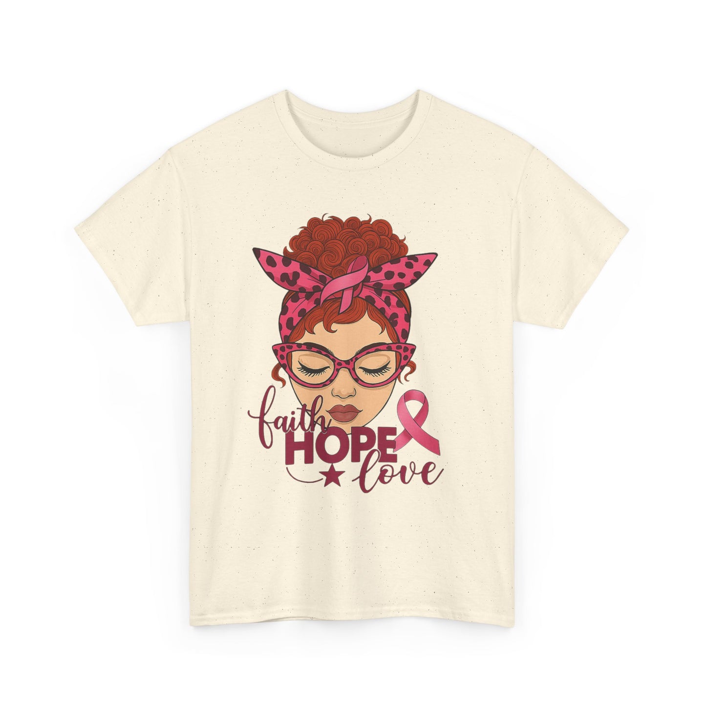 Hope, Faith & Love: Pink Ribbon Awareness Tee