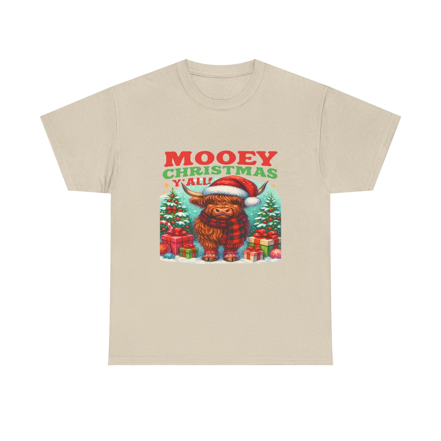 Christmas Highland Cow Tee