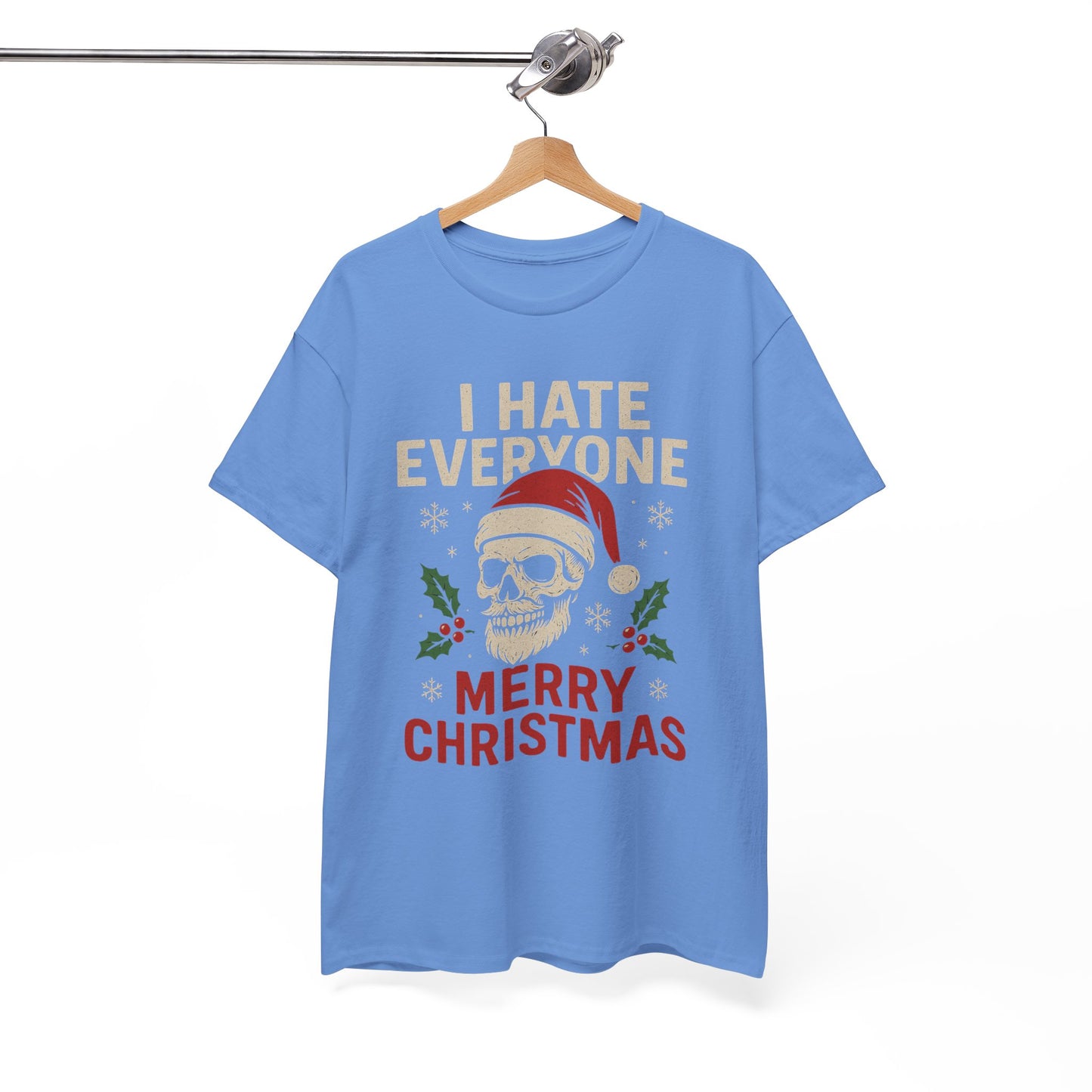 I Hate Everyone Merry Christmas Skull Tee