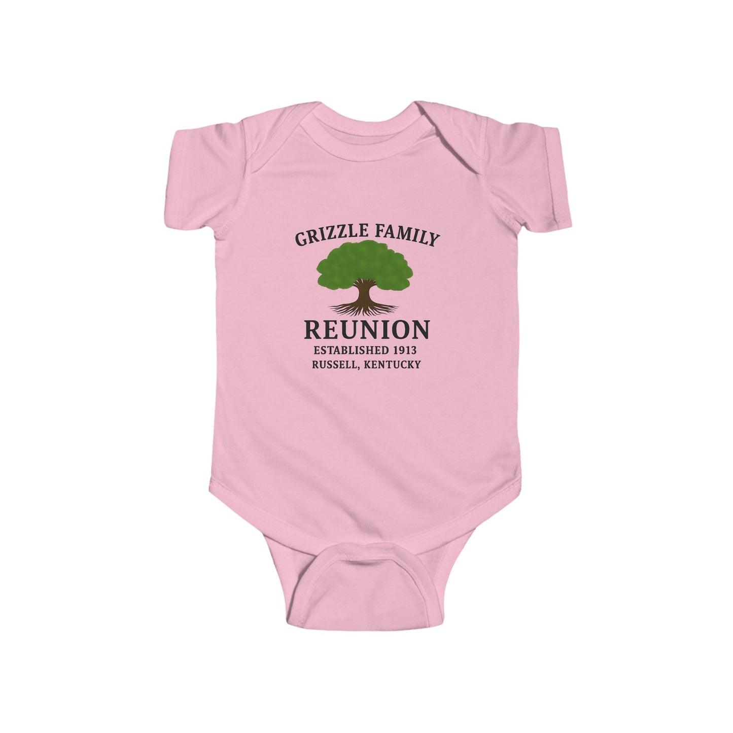 Grizzle Family Reunion Infant Bodysuit, Cute Baby Outfit, Personalized Baby Gift, Family Gathering Apparel, Ideal for Newborns