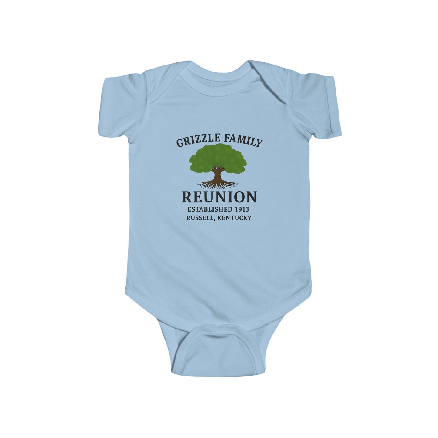 Grizzle Family Reunion Infant Bodysuit, Cute Baby Outfit, Personalized Baby Gift, Family Gathering Apparel, Ideal for Newborns