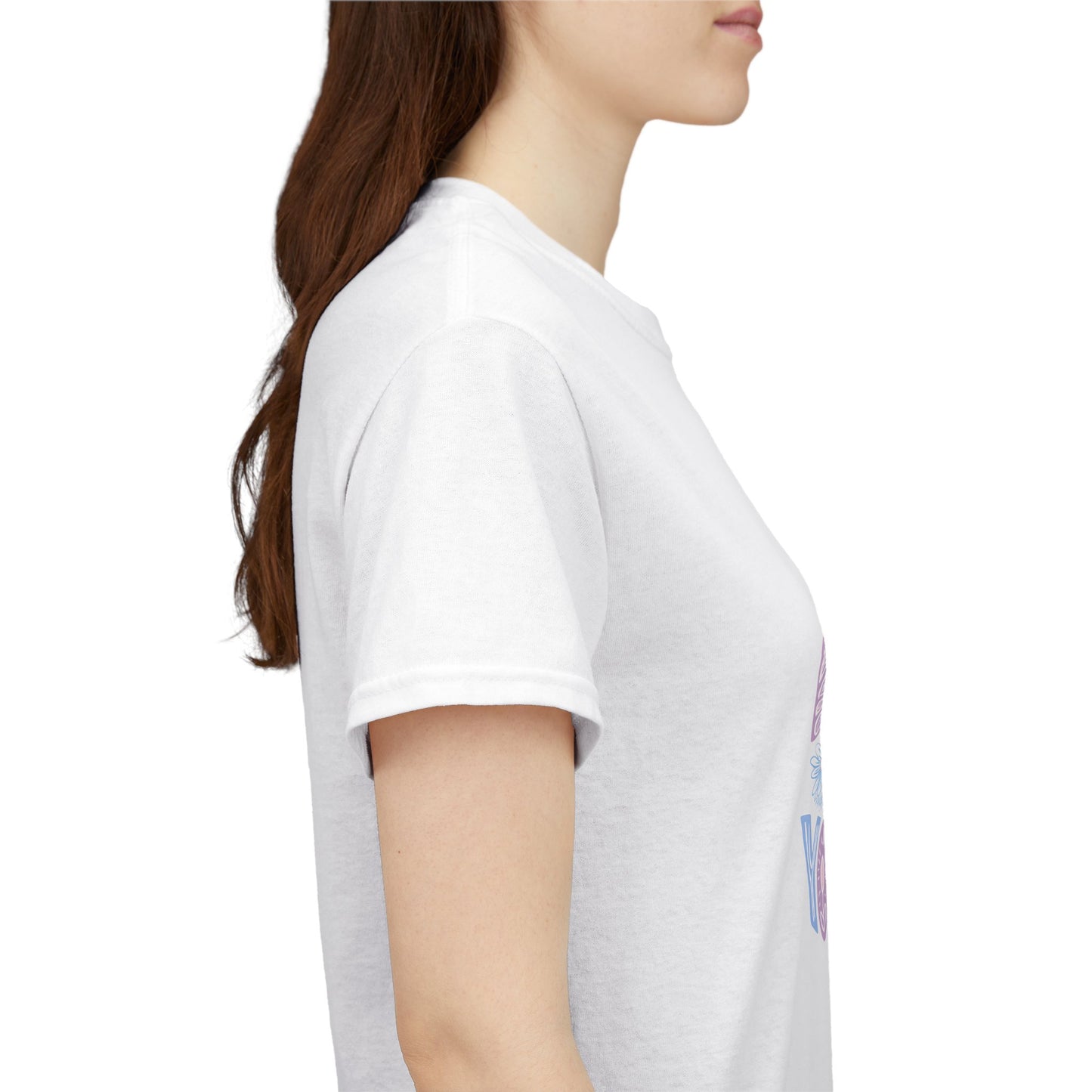 Be Kind to Yourself Pink T-Shirt – Uplifting Floral Self-Care Message