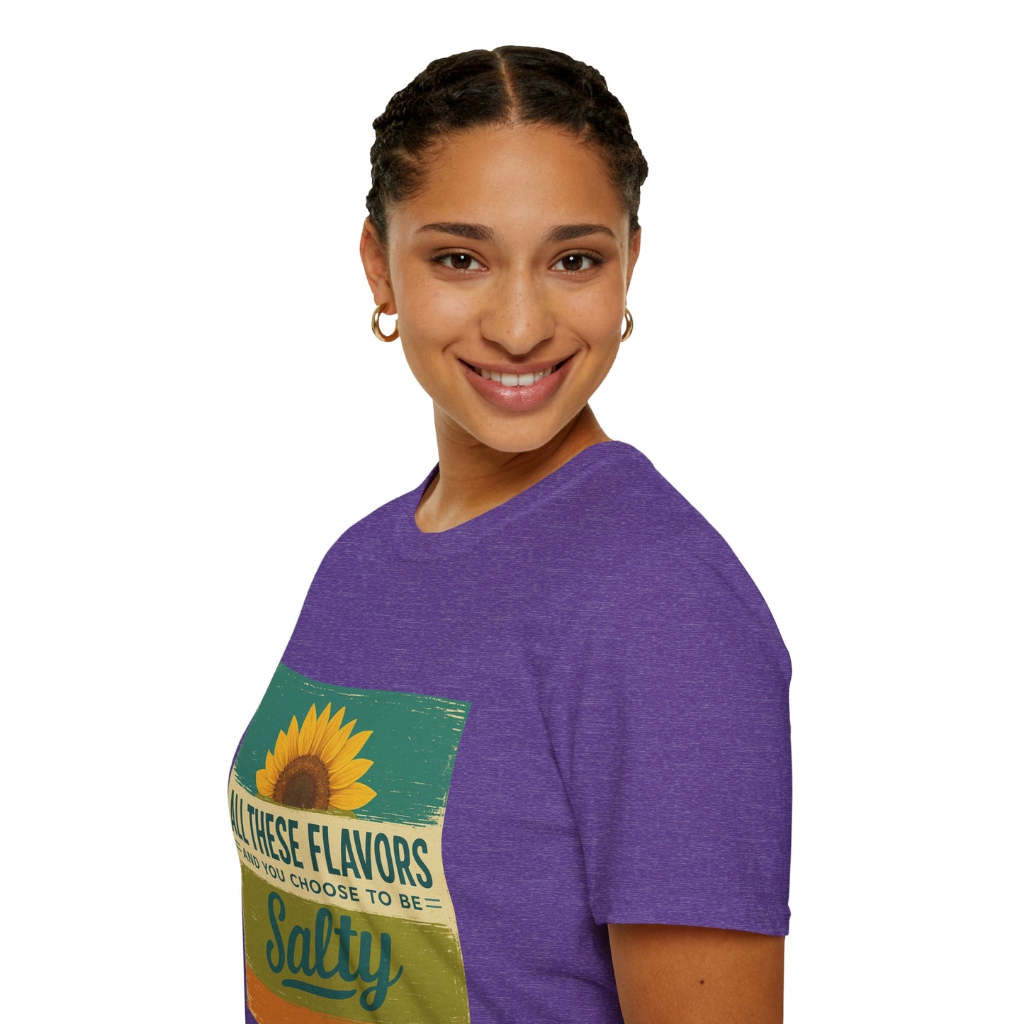 Sunflower Salty T-Shirt: Unisex Softstyle Tee for Sunshine Lovers, Casual Wear, Birthday Gift, Summer Vibes, Relaxed Style