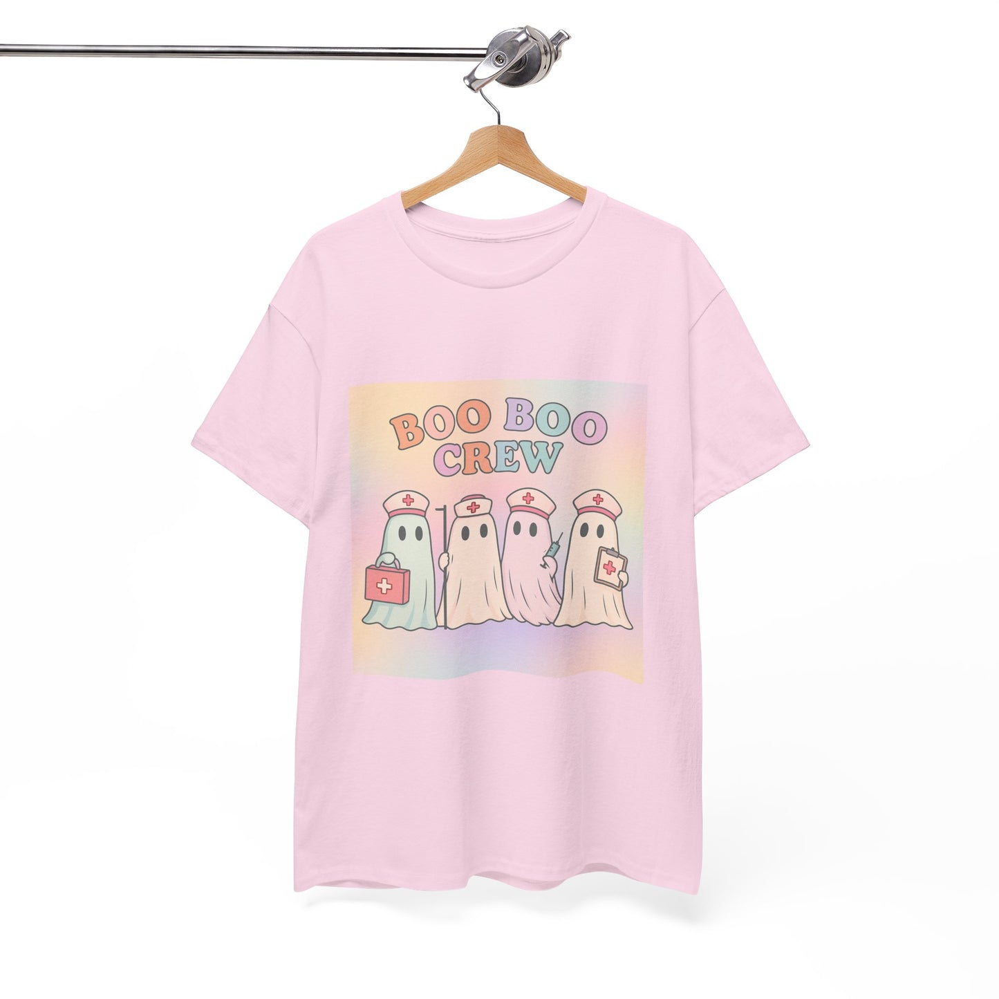 Boo Boo Crew Nurse Ghost T-Shirt – Cute Pastel Halloween Medical Tee