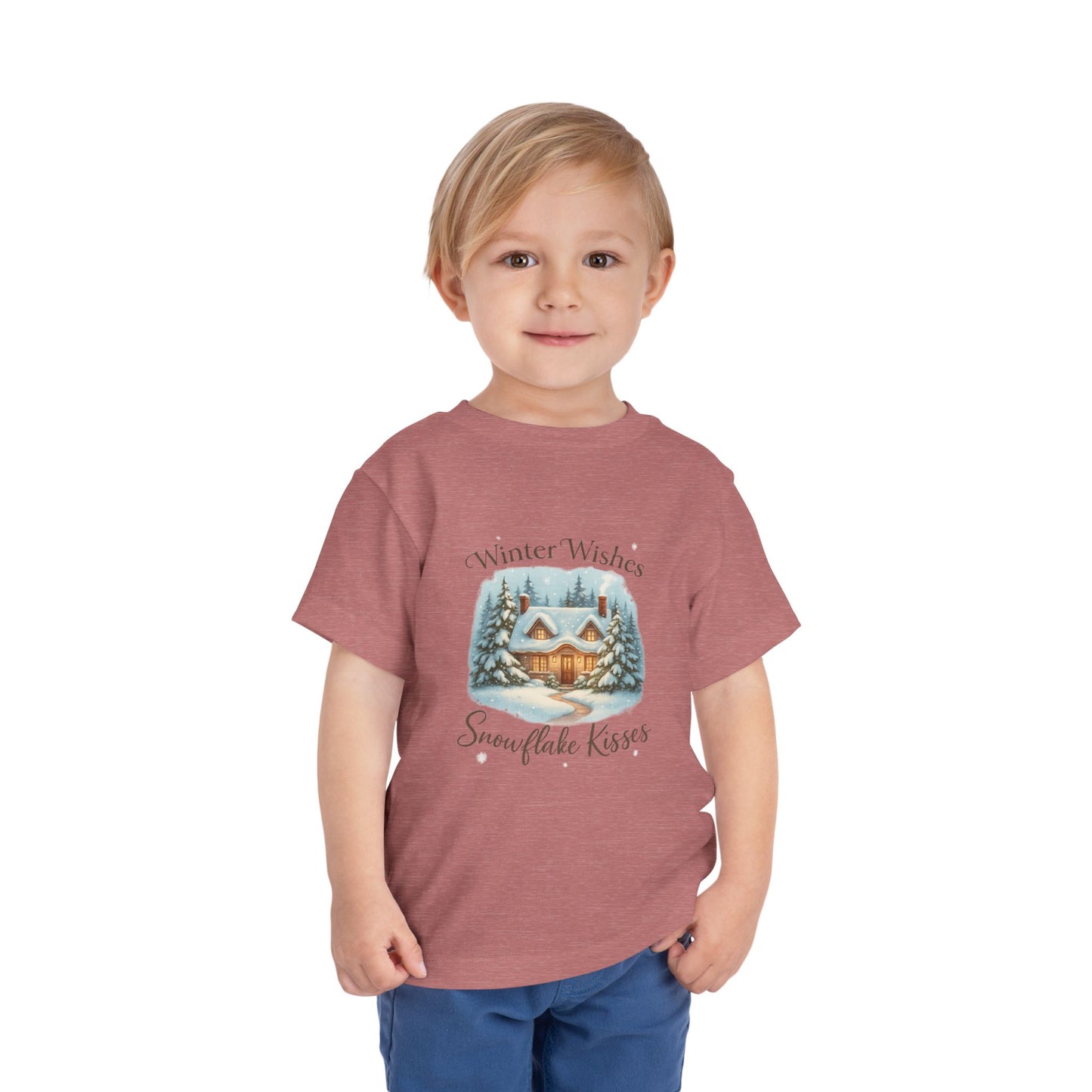 Winter Wishes Cottage Christmas Tee - Toddler Holiday