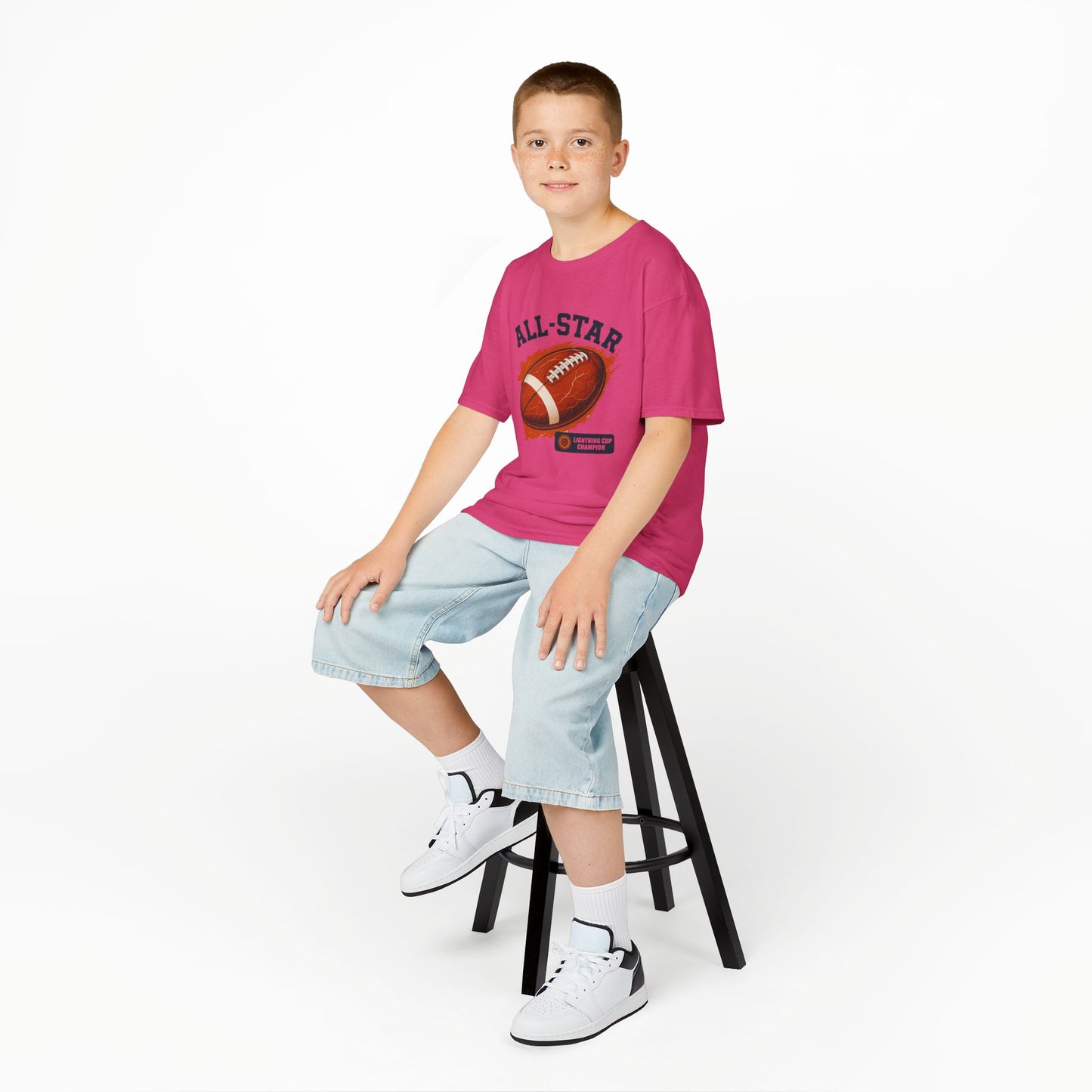 All-Star Kids Football Tee, Sports Apparel, Boys Football Shirt, Kids Casual Wear, Back To School Shirt, Birthday Gift