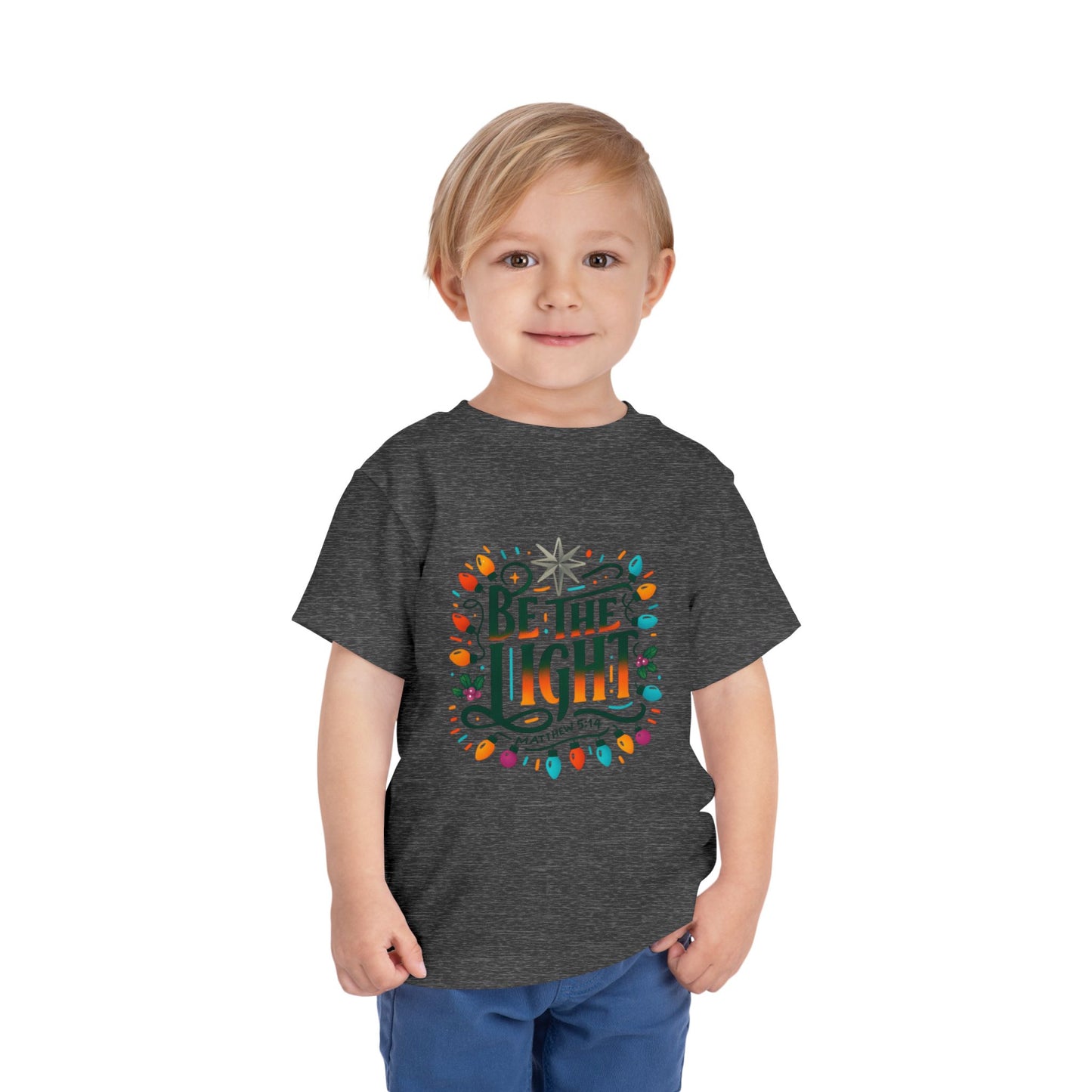 Christmas Toddler Tee - BE THE LIGHT, Matthew 5:14