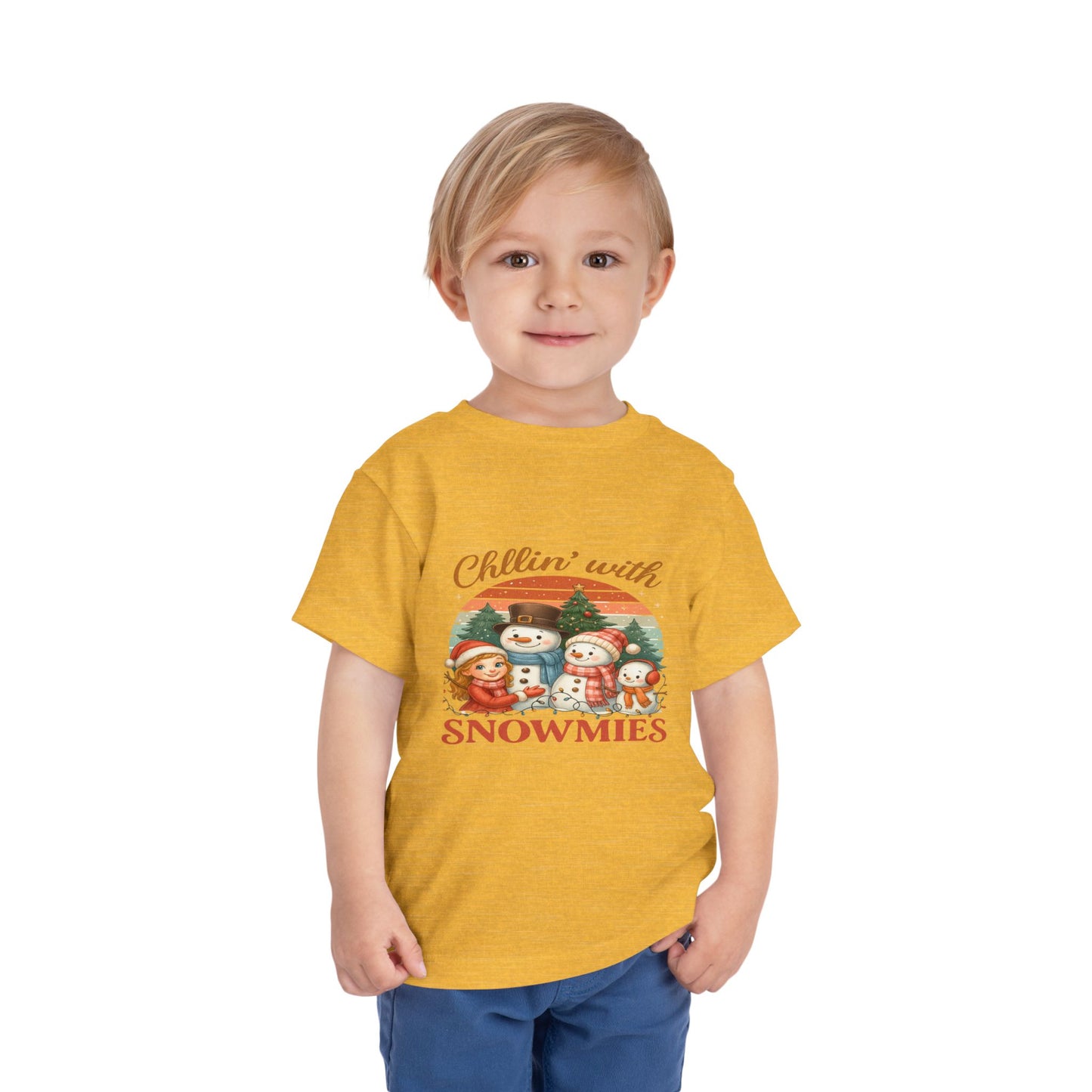 Chillin' With Snowmies Toddler Christmas Tee