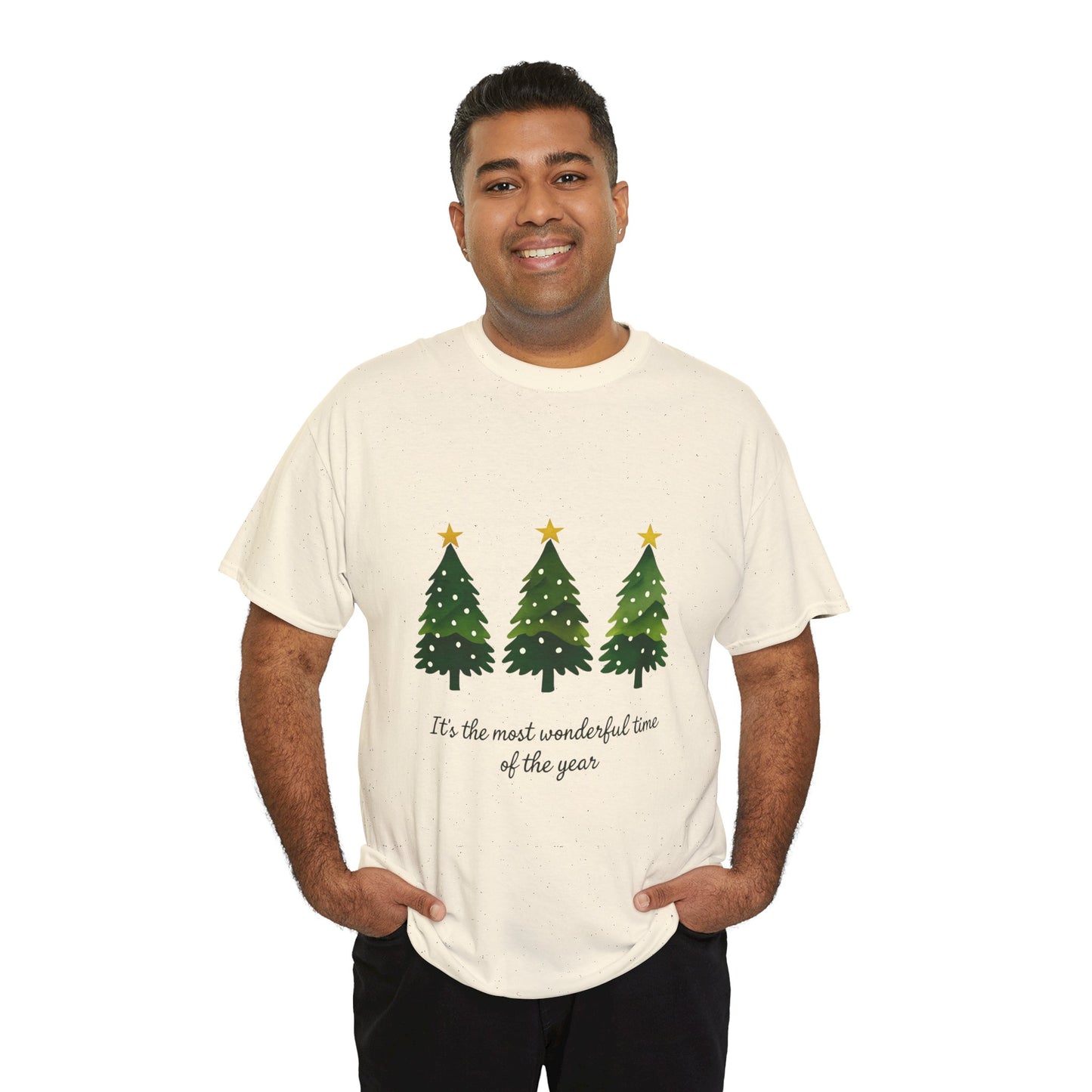 Christmas Tee - Festive Watercolor Trees Holiday Shirt