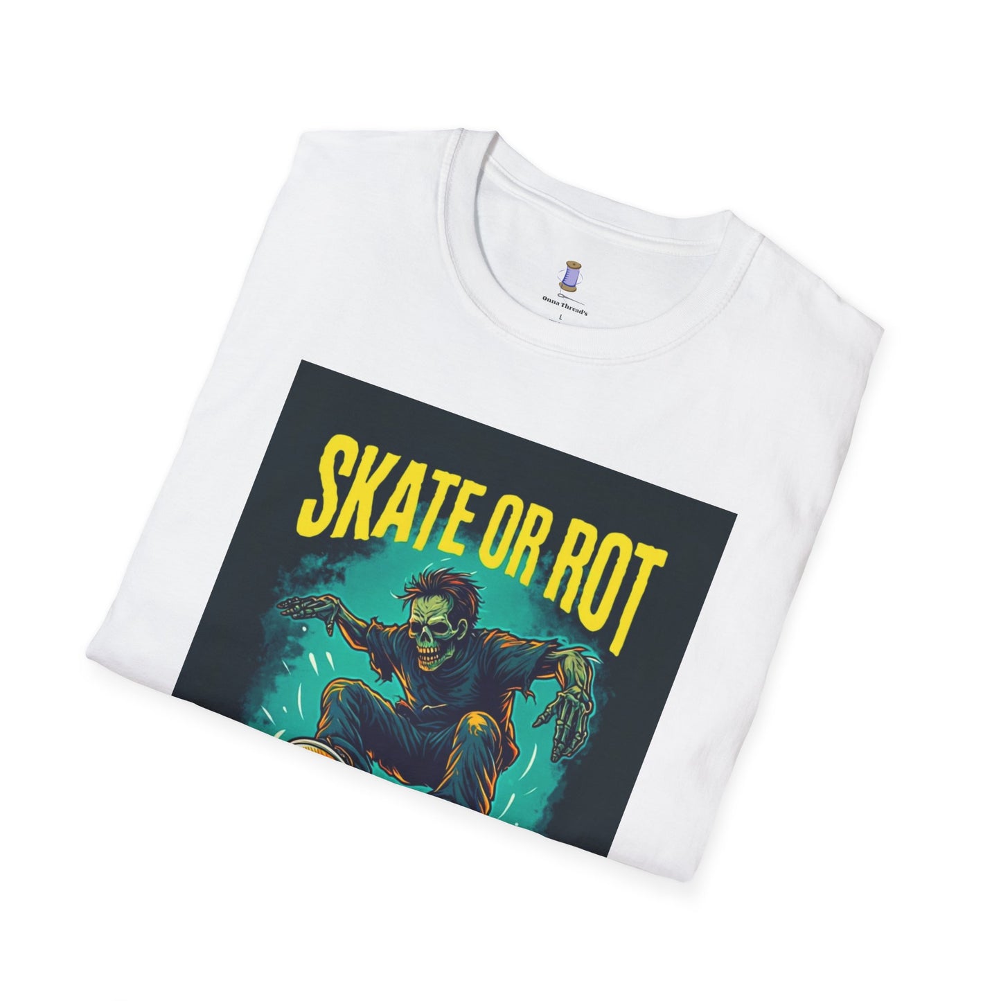 Skate or Rot Unisex Softstyle T-Shirt - Perfect for Skate Lovers, Casual Wear, Gift for Birthdays, Skateboarding Events, Summer Days