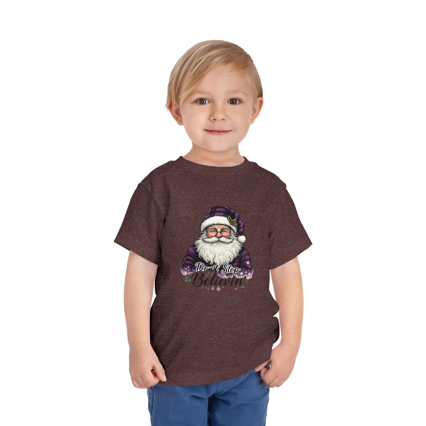 Santa's 'Don't Stop Believin' Toddler Christmas Tee