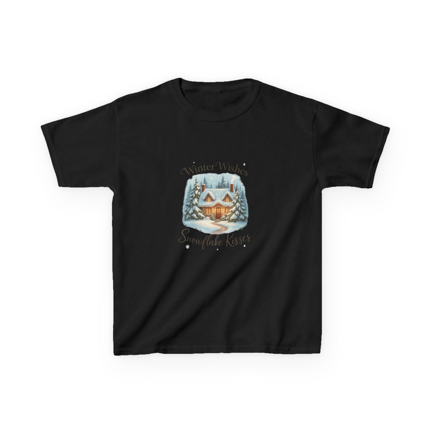 Winter Wishes Dinosaur Tee - Cozy Cottage & Snow