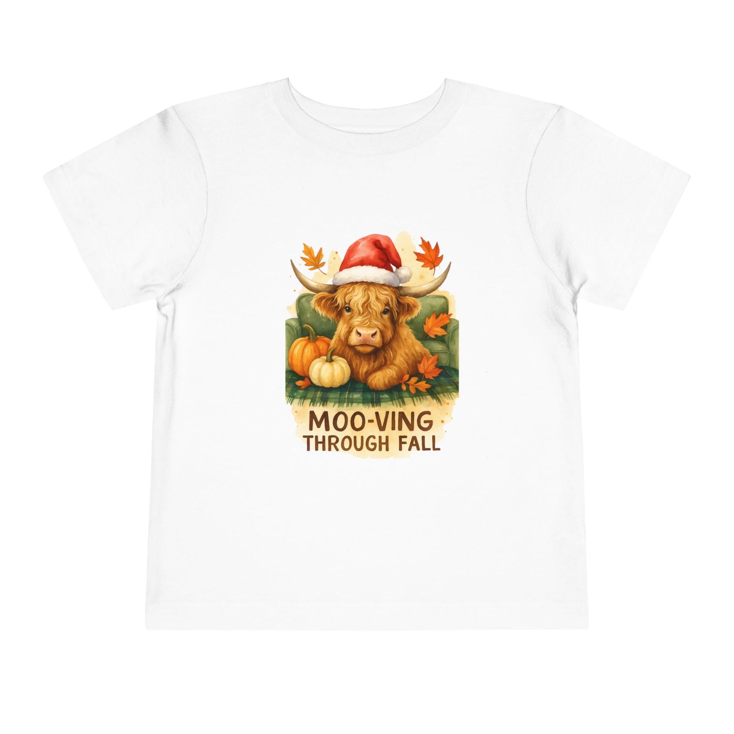 Moo-ving Through Fall Toddler Christmas Tee
