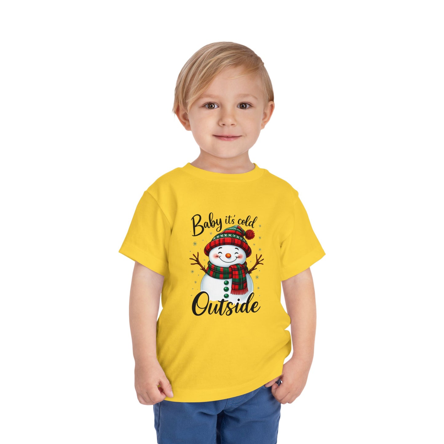 Baby It's Cold Outside Snowman Toddler Christmas Tee