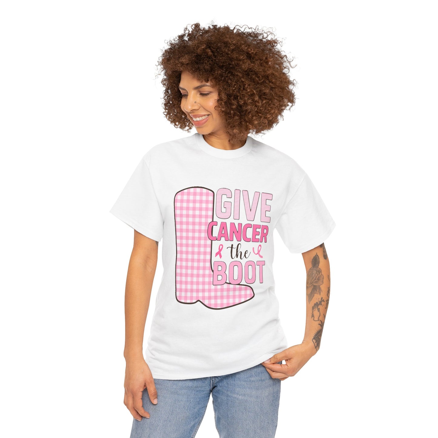 Give Cancer the Boot - Breast Cancer Awareness Tee
