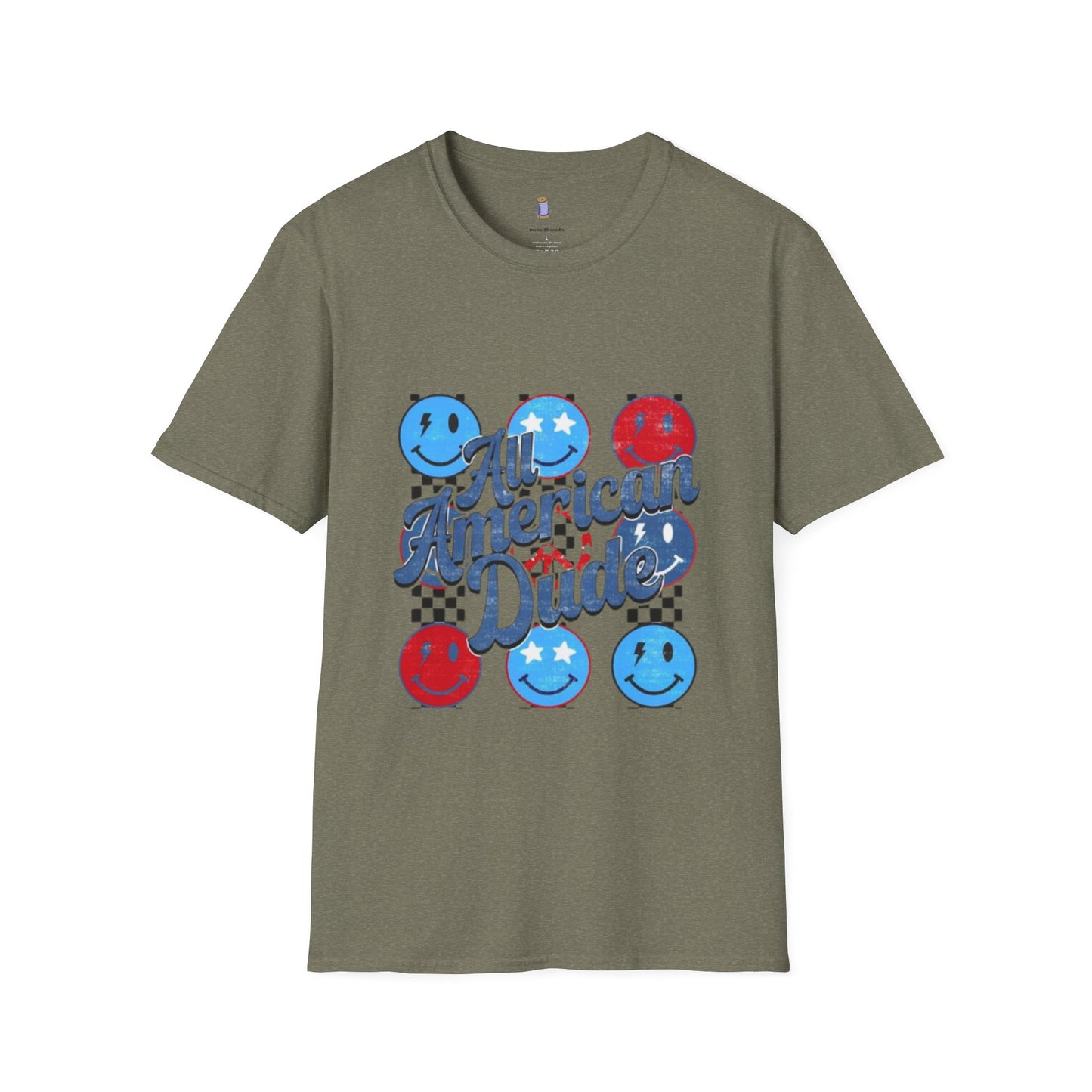 All American Dude Unisex T-Shirt, Patriotic Tee, Summer Fashion, Gift for Him, July 4th Celebration, Casual Wear