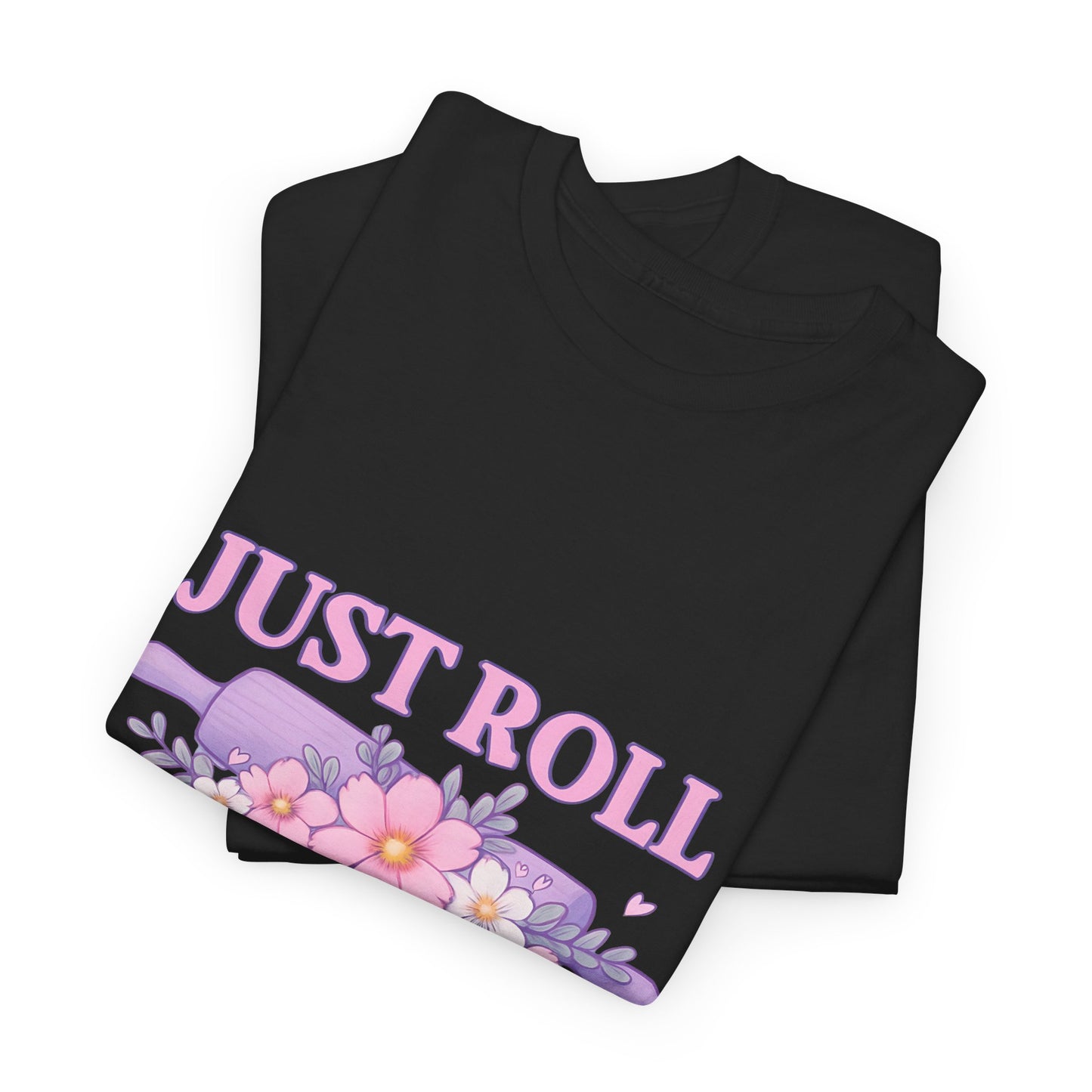Floral Tee 'Just Roll With It'