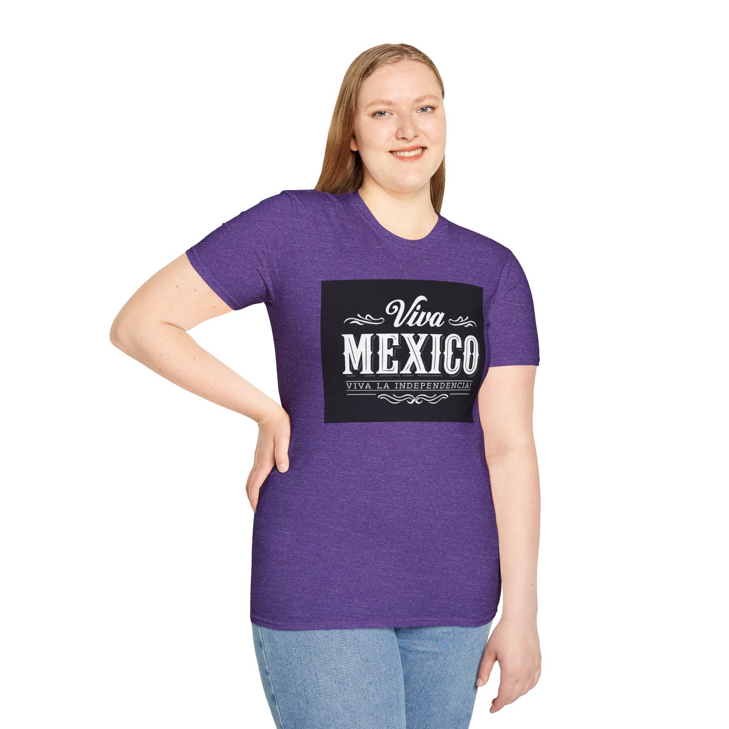 Viva Mexico Tees | Unisex Softstyle T-Shirt for Celebrations, Gifts, Independence Day, Weekend Outings, Casual Wear