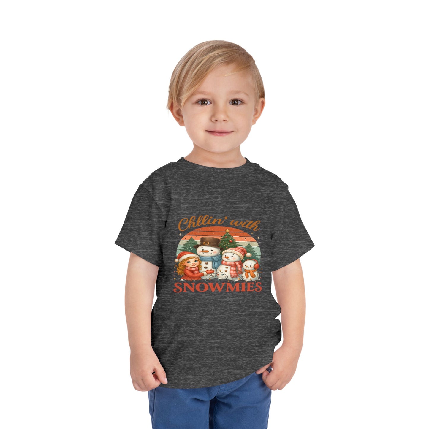 Chillin' With Snowmies Toddler Christmas Tee