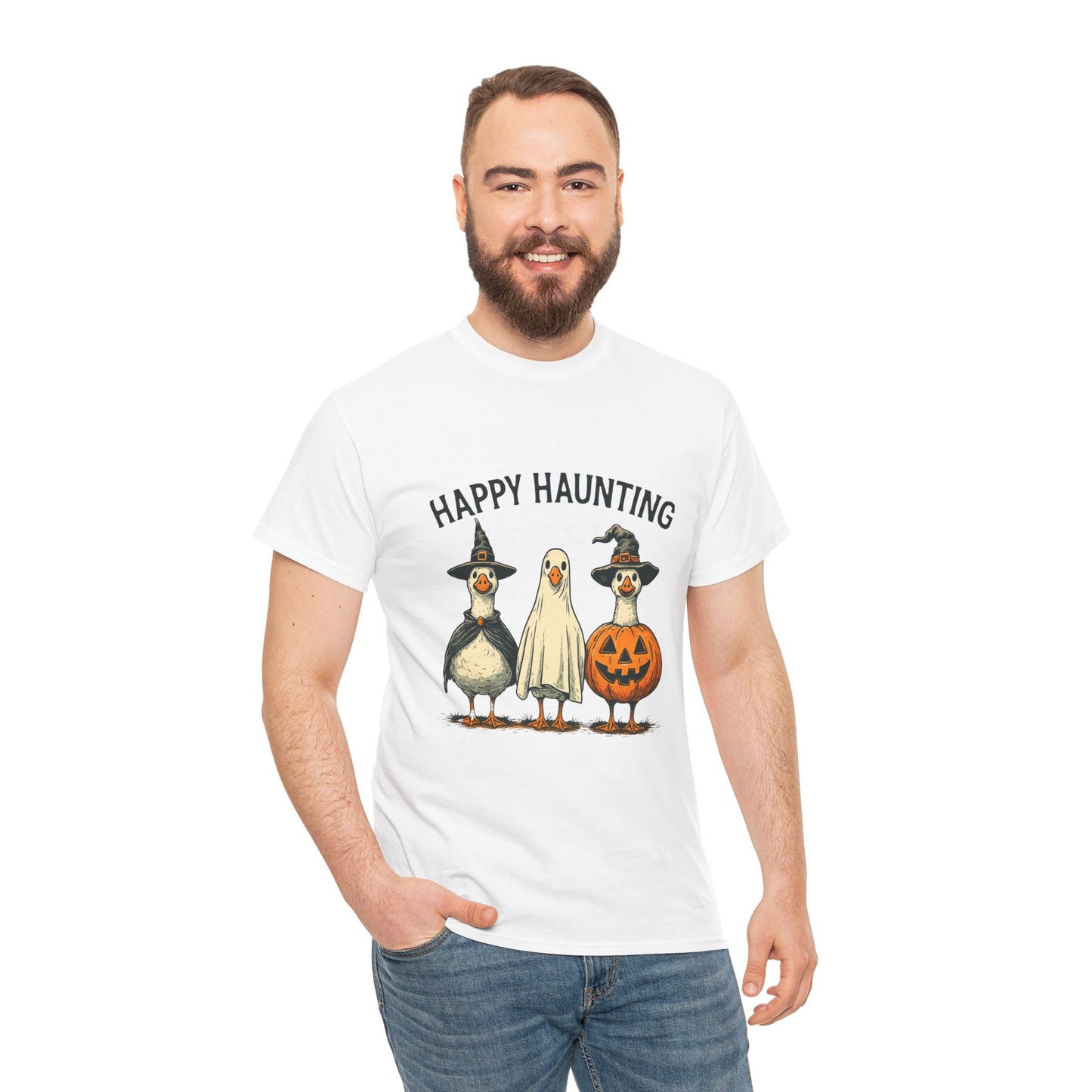 Happy Haunting Geese Halloween Tee