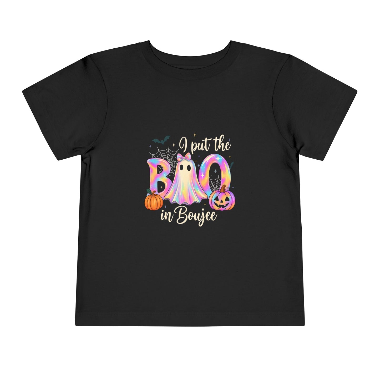 Boo-jee Halloween Toddler Tee - Pastel Rainbow