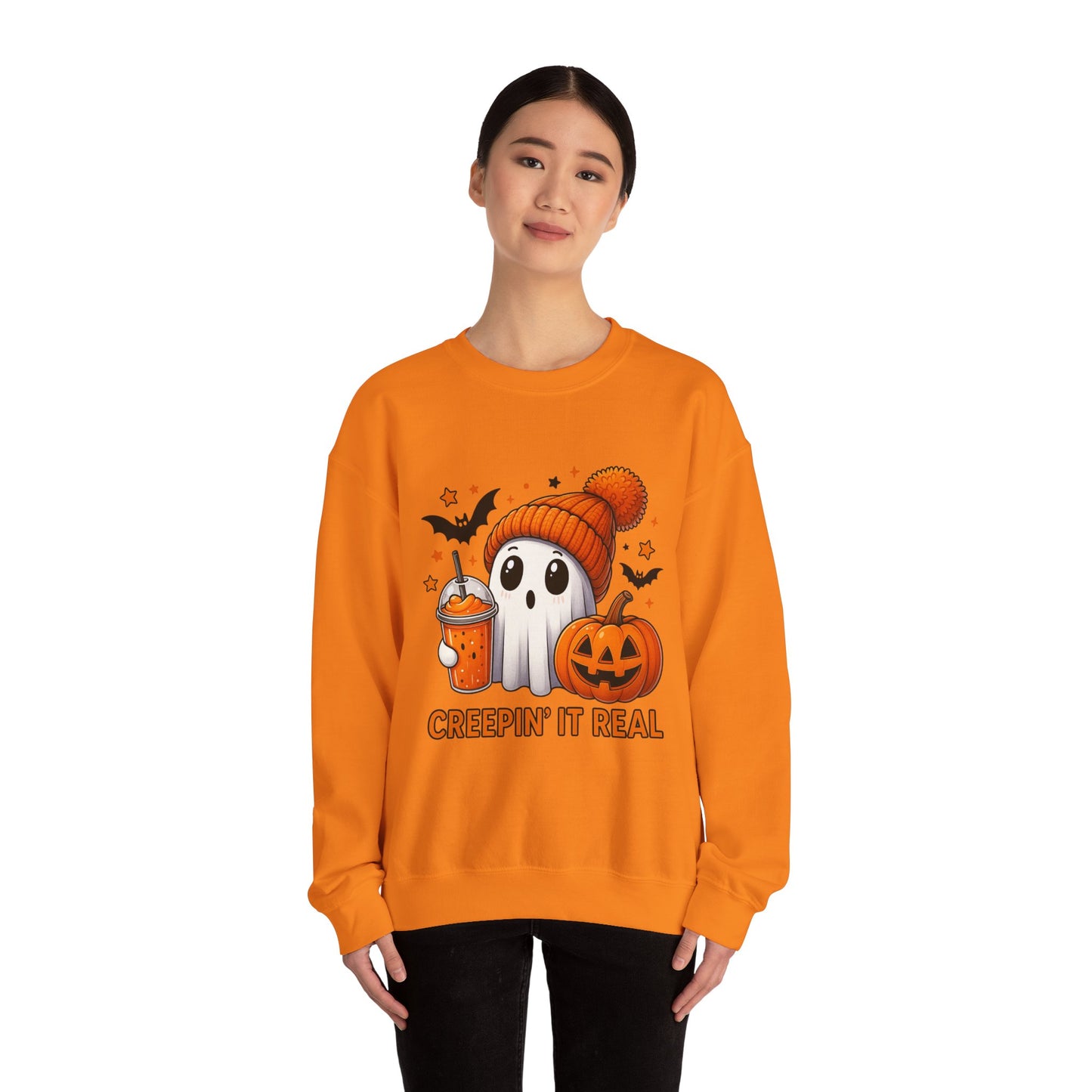 Creepin' It Real Ghost Halloween Sweatshirt