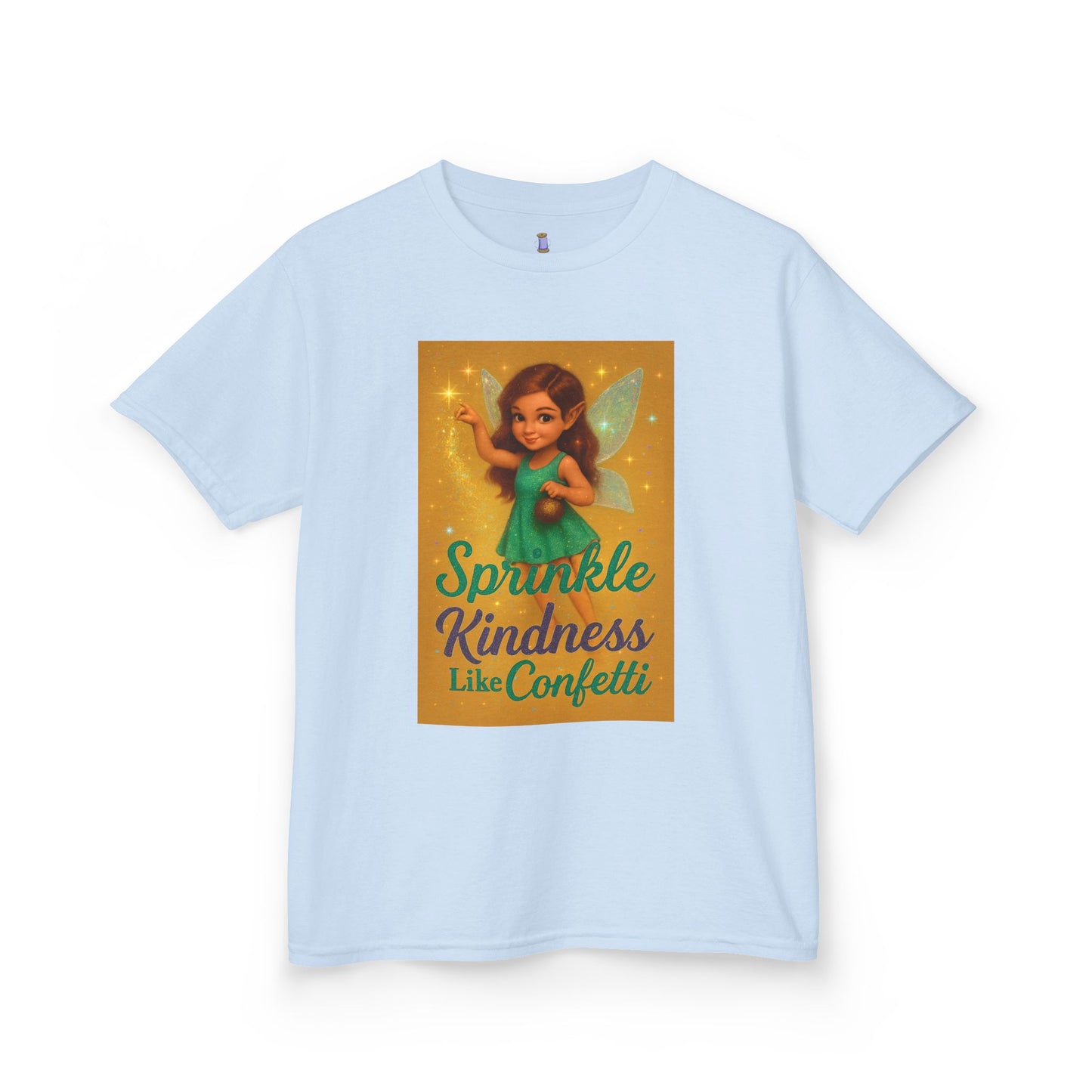 Sparkle Kindness Kids Cotton Tee - Whimsical Fairy Design, Perfect Birthday Gift, Playtime Apparel, Encouraging Message, Kids Fashion