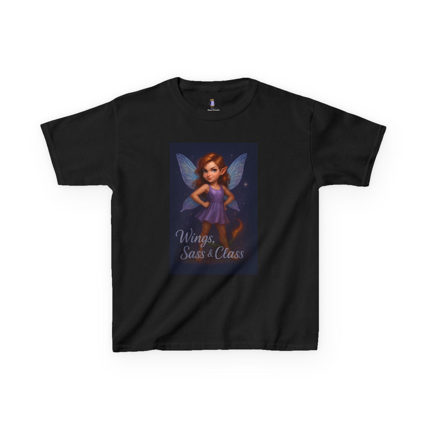 Whimsical Fairy Kids Tee, Magical Gift for Birthdays, Playdates, Dance Class, Cute Summer Shirt, Wings Sass & Class