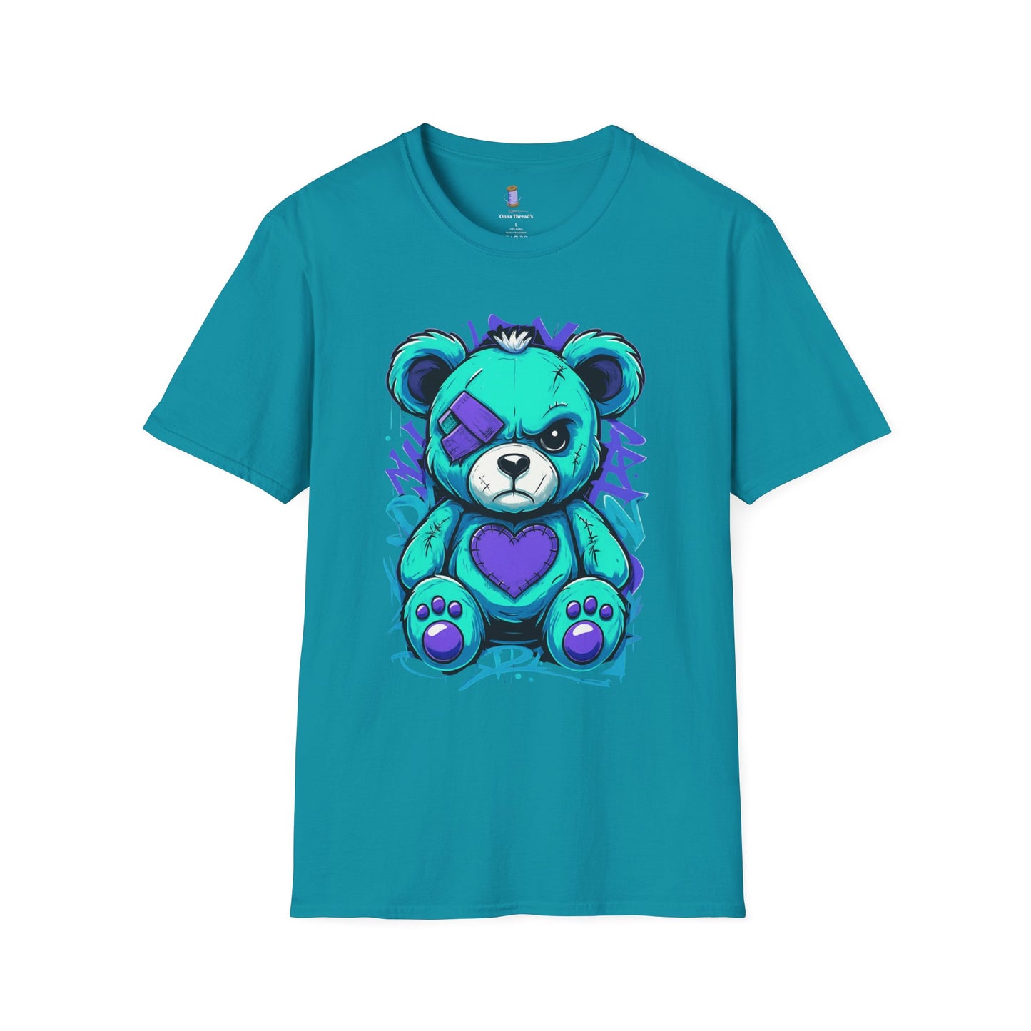 Adorable Grumpy Bear Unisex Softstyle T-Shirt | Cute Graphic Tee, Casual Wear, Gift for Animal Lovers, Birthday Present, Fun Fashion