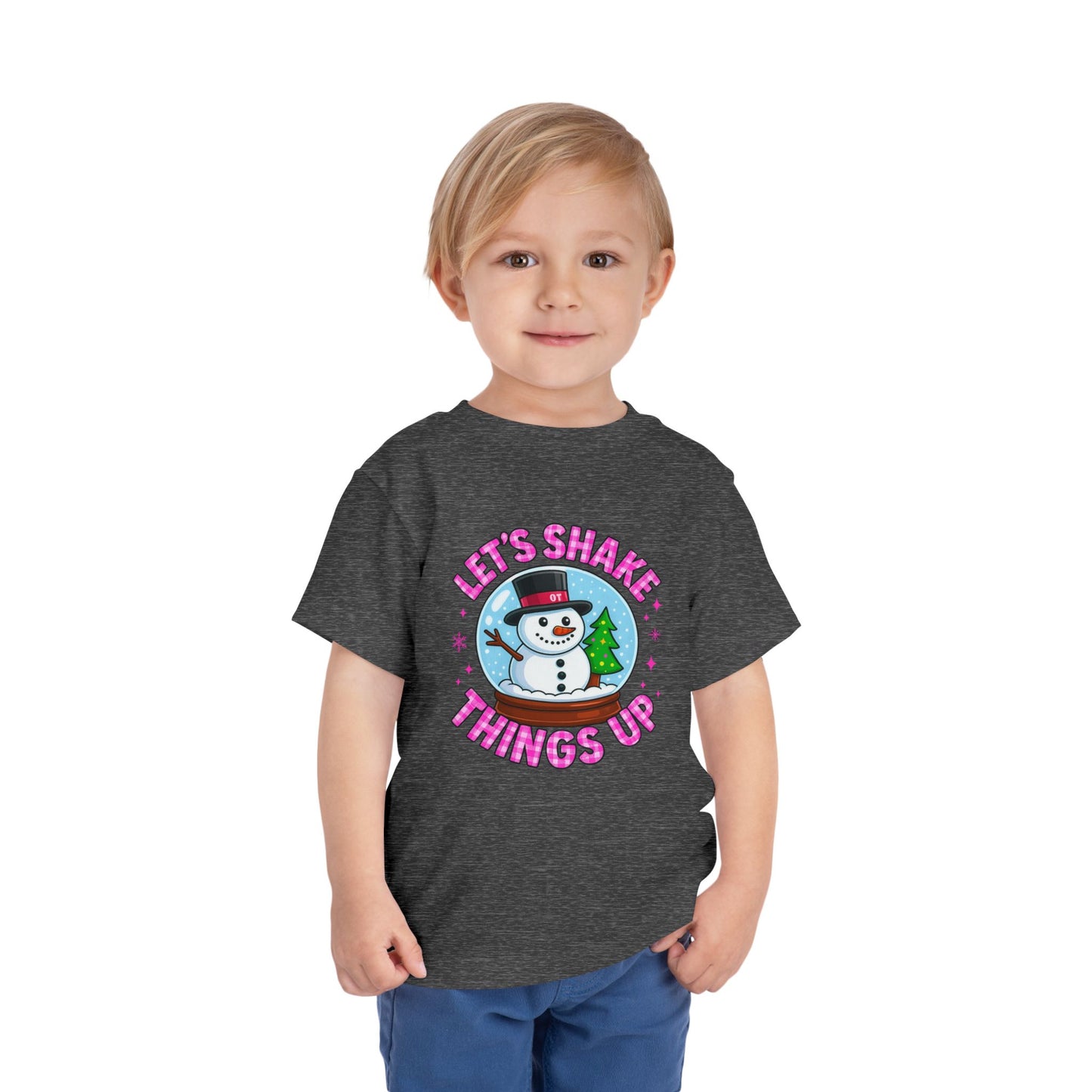 Let's Shake Things Up! Snow Globe Toddler Christmas Tee