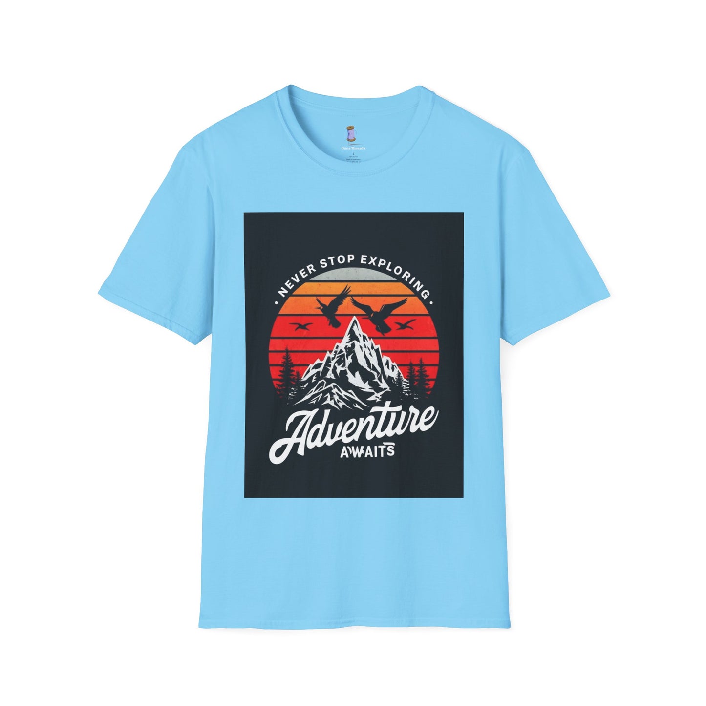 Adventure Awaits T-Shirt | Unisex Softstyle Tee | Perfect for Travel Lovers, Outdoor Adventures, Camping, Nature Gifts, Explore