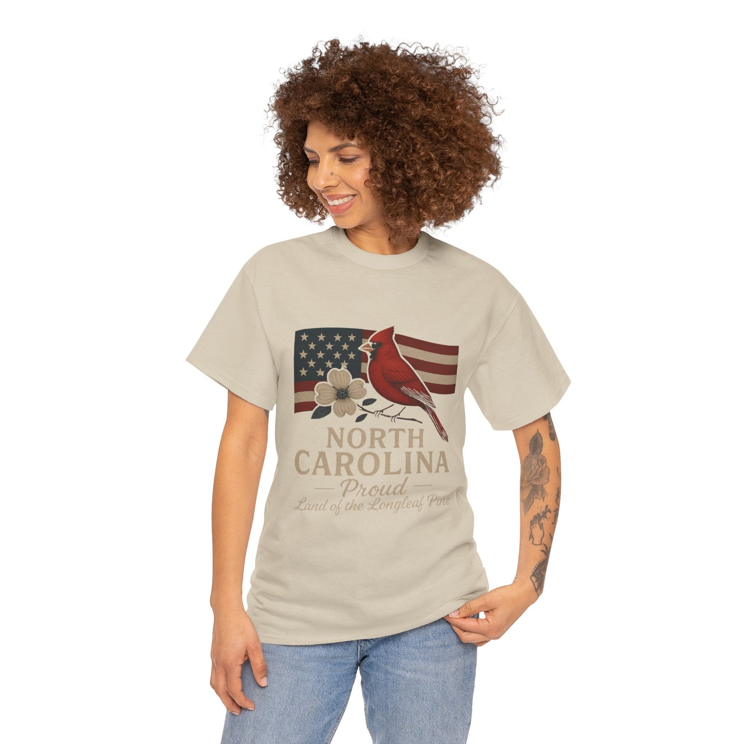 NC Pride: Cardinal, Dogwood & State Flag Tee