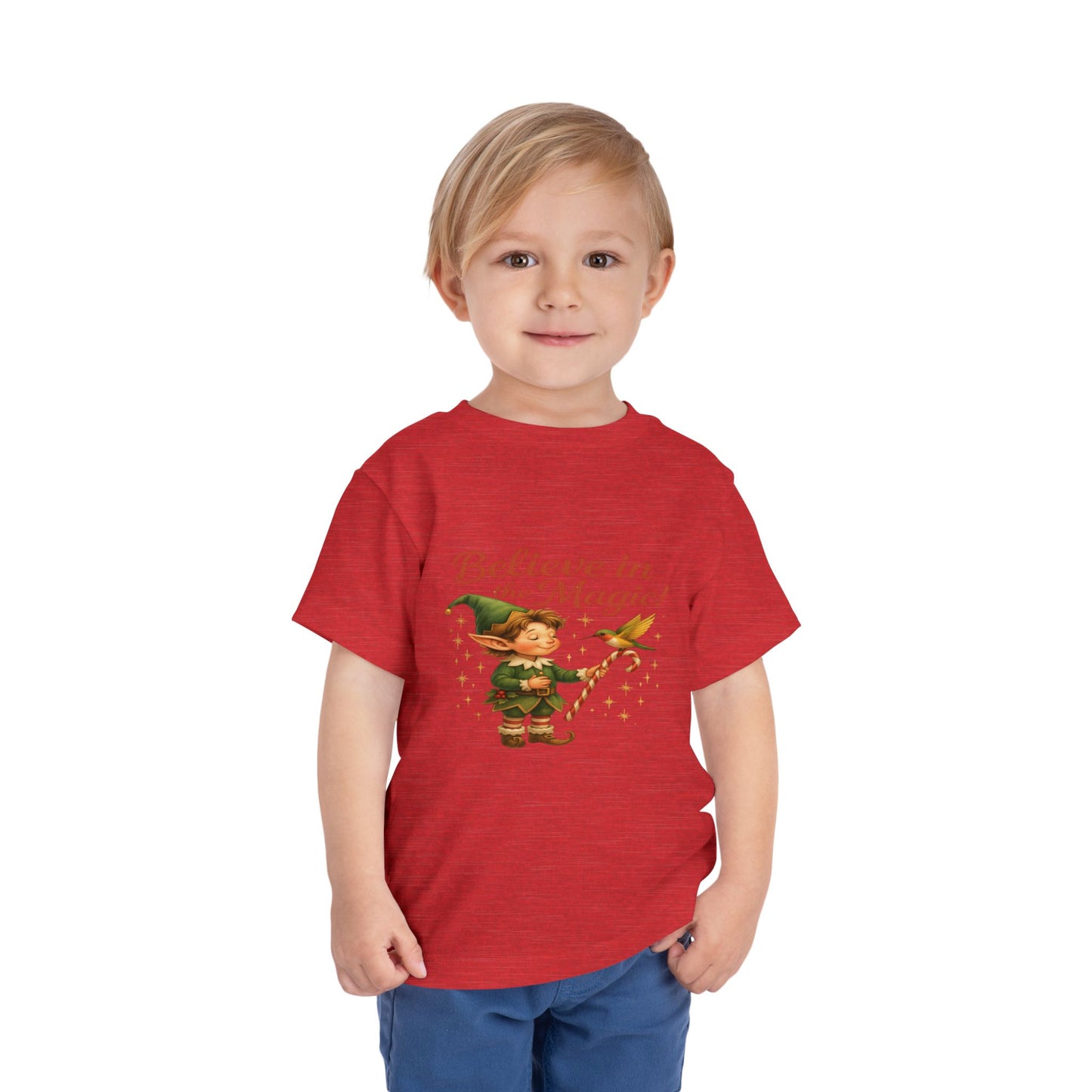 Elf & Hummingbird Christmas Tee - Believe in Magic!