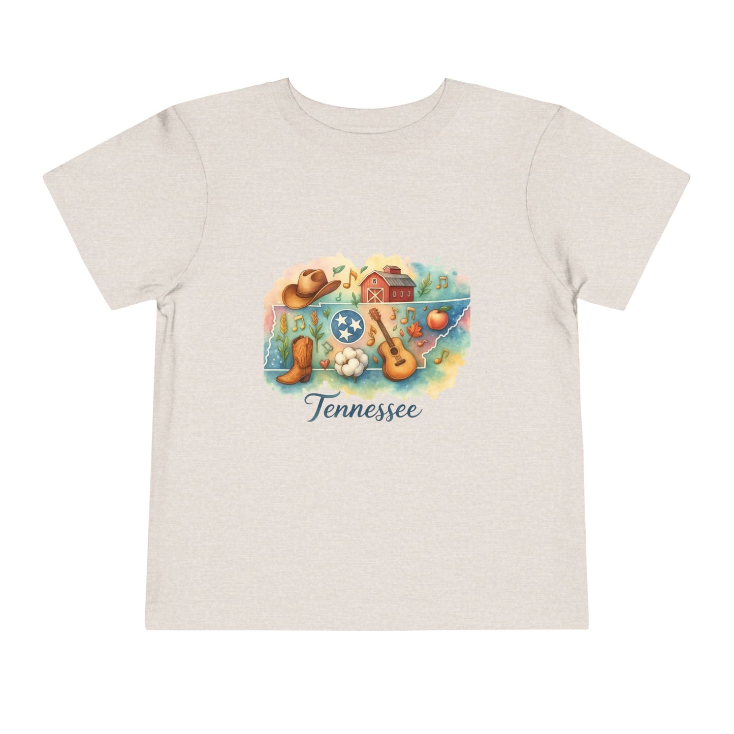 Toddler Tee Tennessee Watercolor Illustration