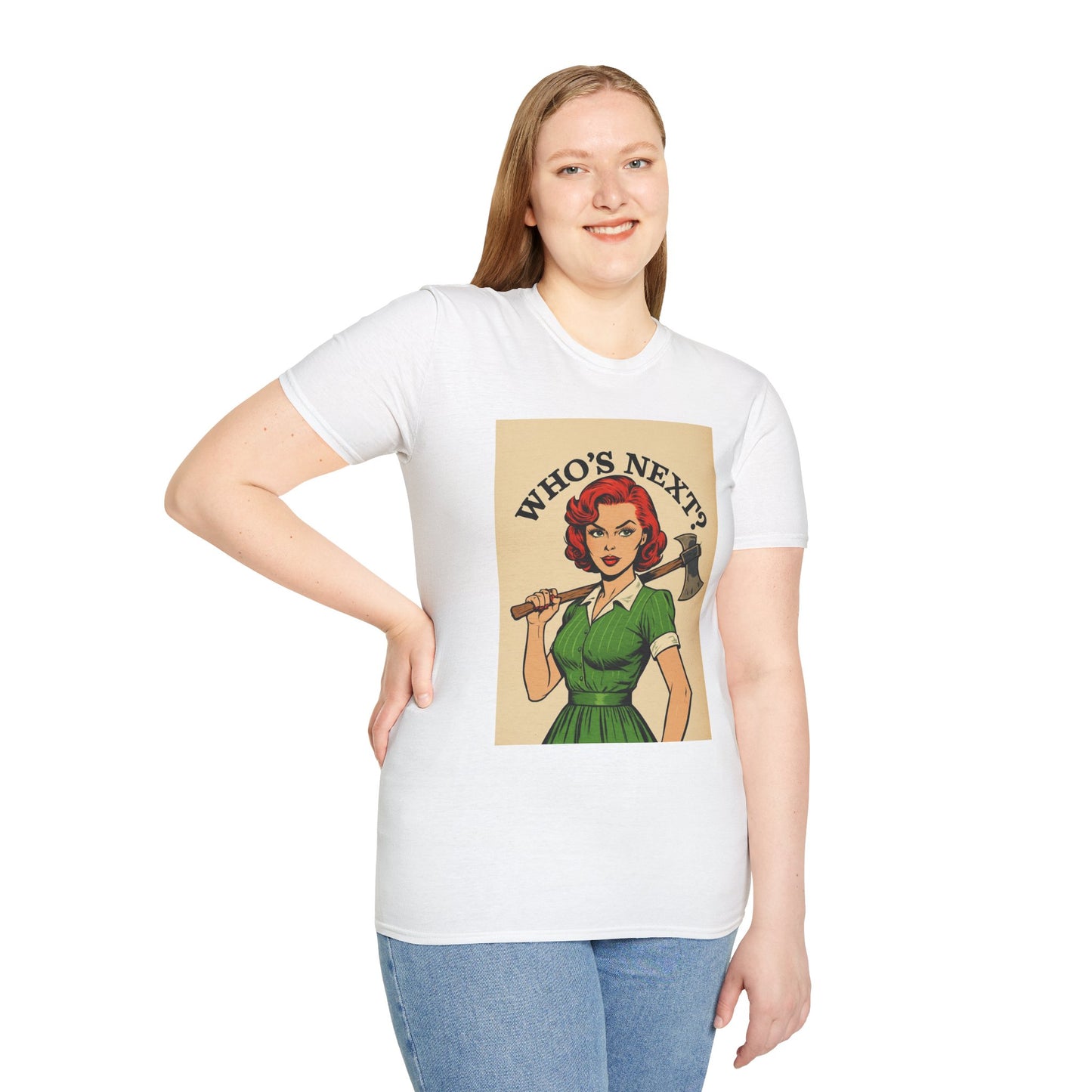 Bold Retro Graphic Tee - 'Who's Next?'