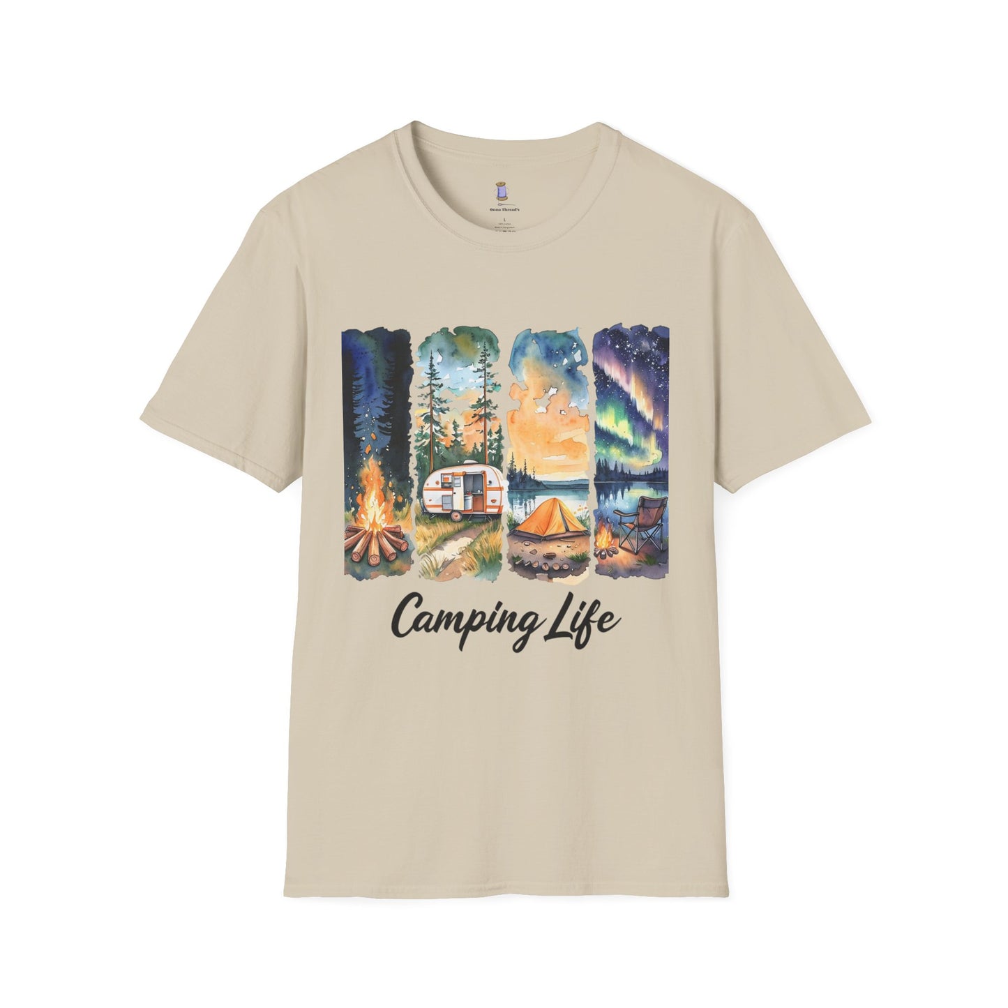 Camping Life Unisex Softstyle T-Shirt, Outdoor Apparel, Adventure Wear, Summer Camping Gear, Nature Lover Gift