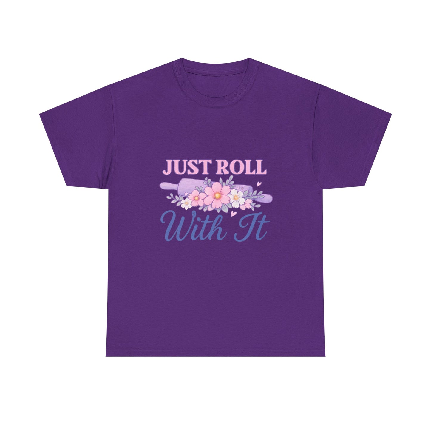Floral Tee 'Just Roll With It'
